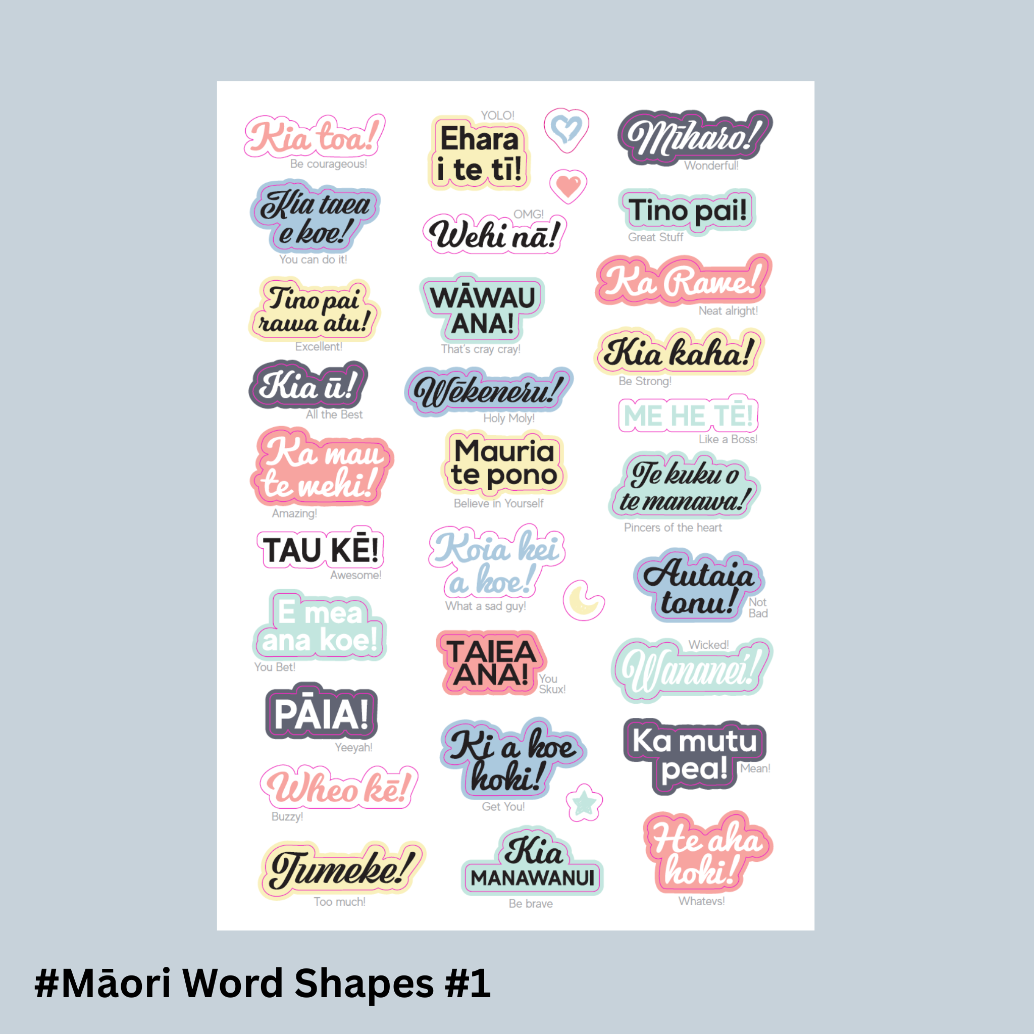 Stickers: Māori Planner Set