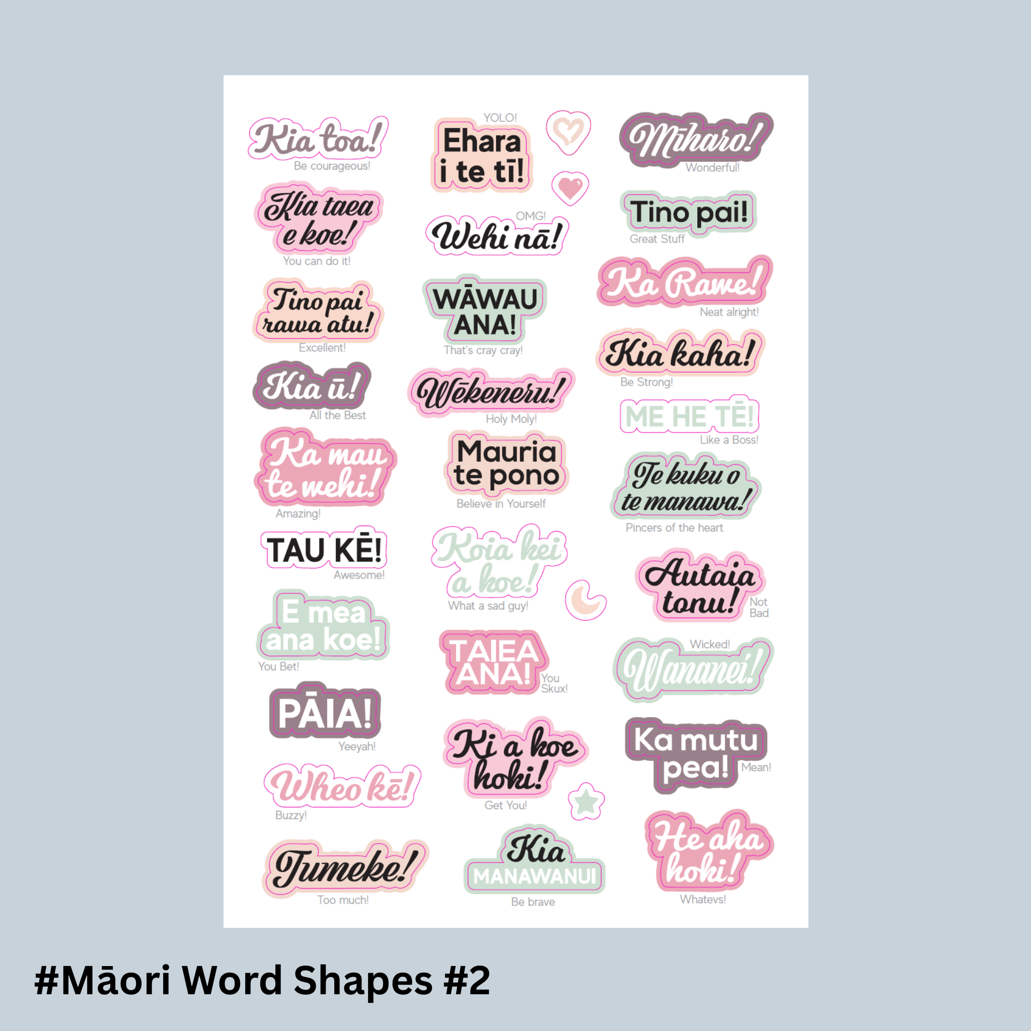 Stickers: Māori Planner Set