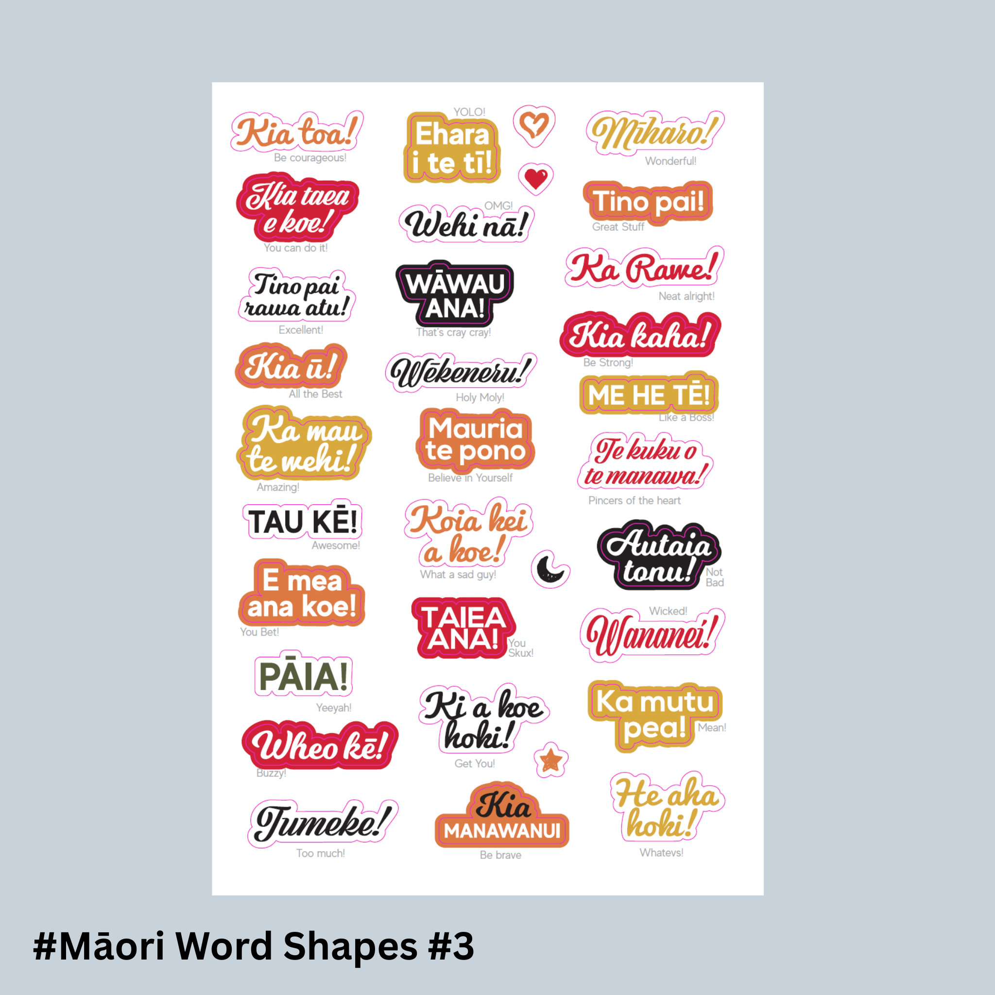 Stickers: Māori Planner Set