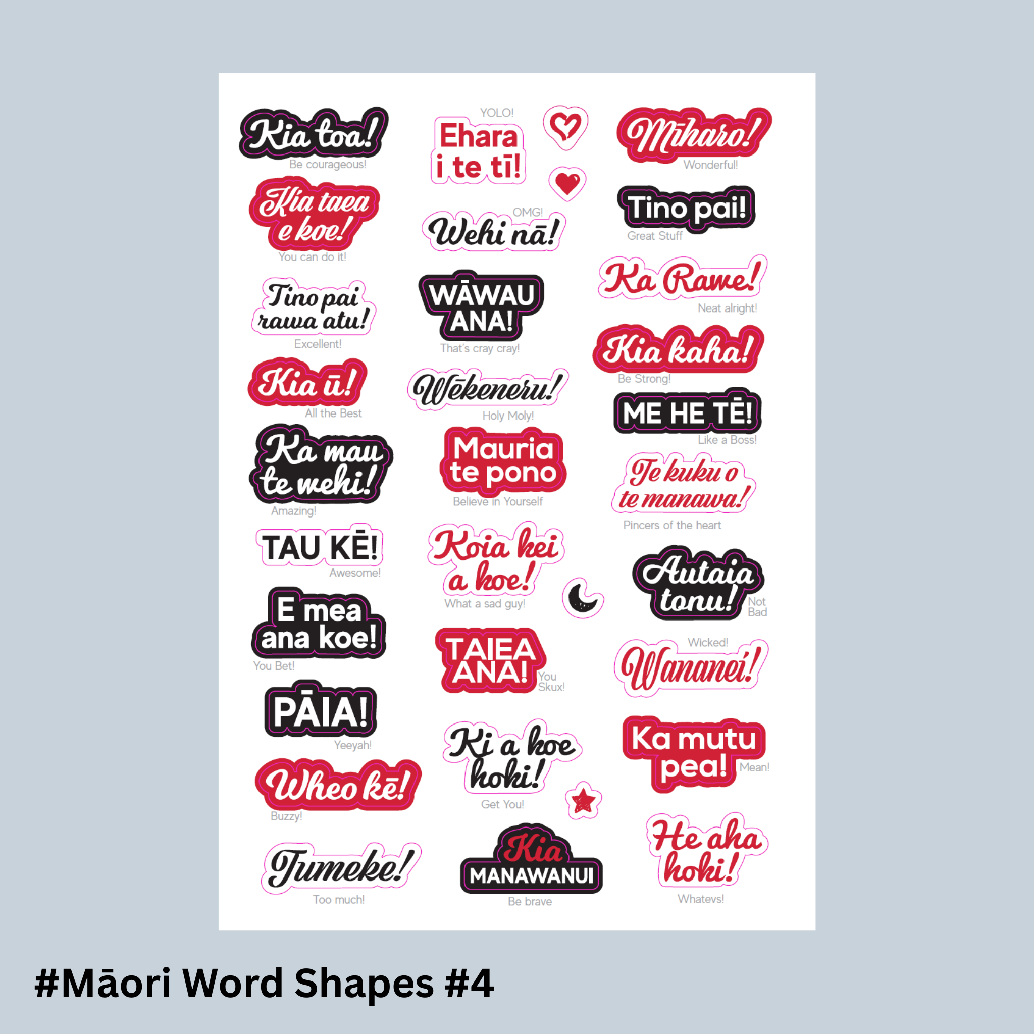 Stickers: Māori Planner Set