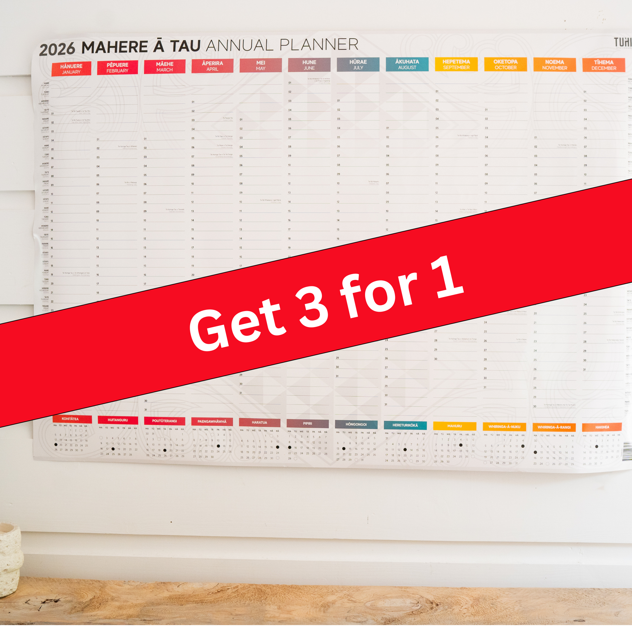 SALE - 2026 Mahere ā Tau | Māori Wall Planner