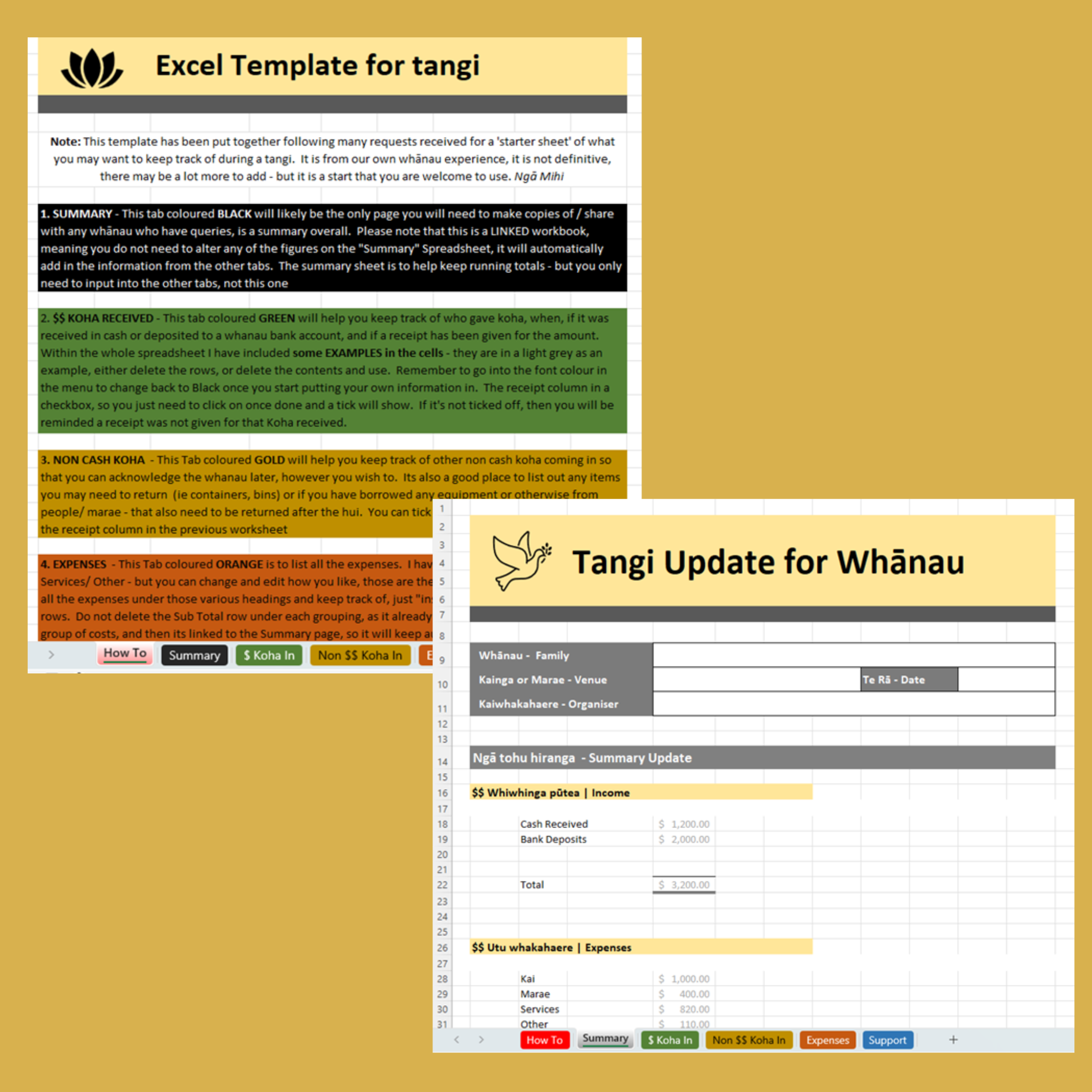 Tangihanga Support Template – Digital Download