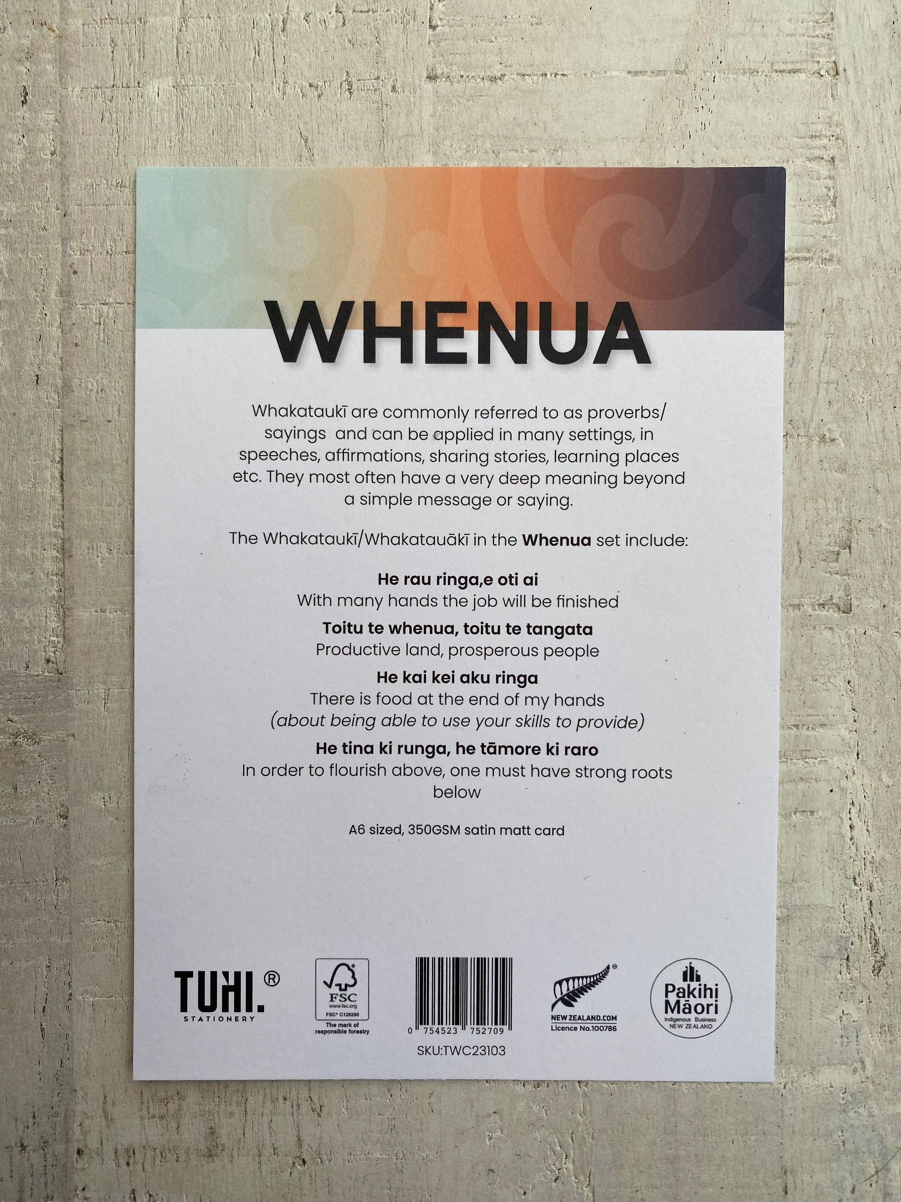 Cards: Whakataukī (1 type full set) - Tuhi Stationery Ltd