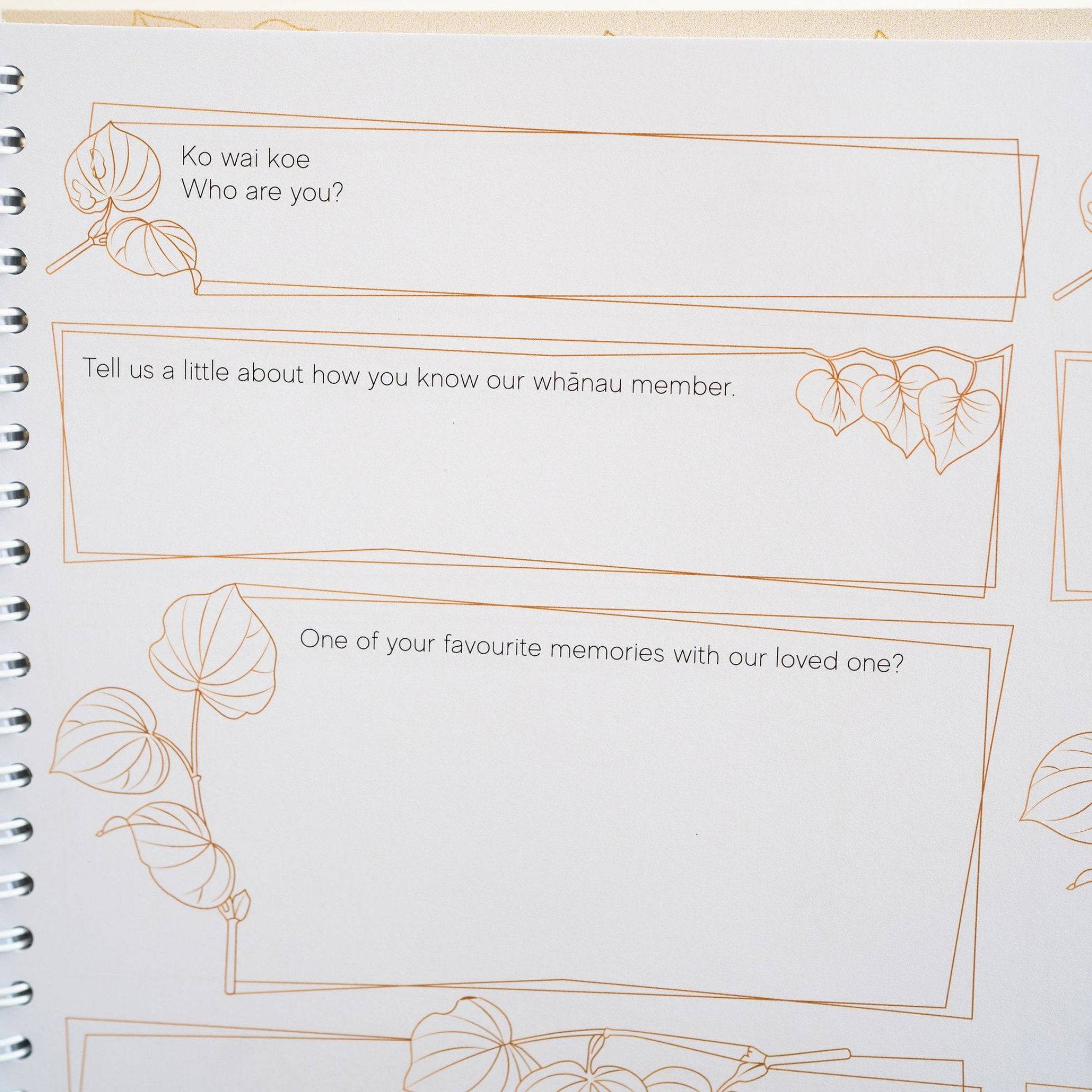 Tangihanga Memorial & Grief Keepsake: Tini rau - Tuhi Stationery Ltd