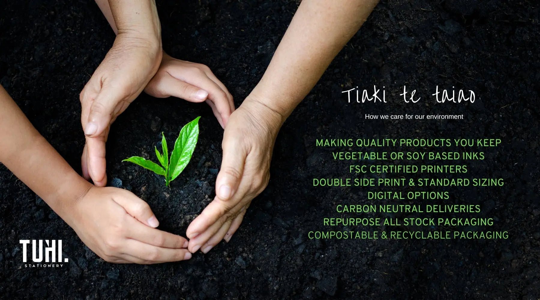 What We Do to Reduce Our Impact on the Taiao (Environment) - Tuhi Stationery Ltd