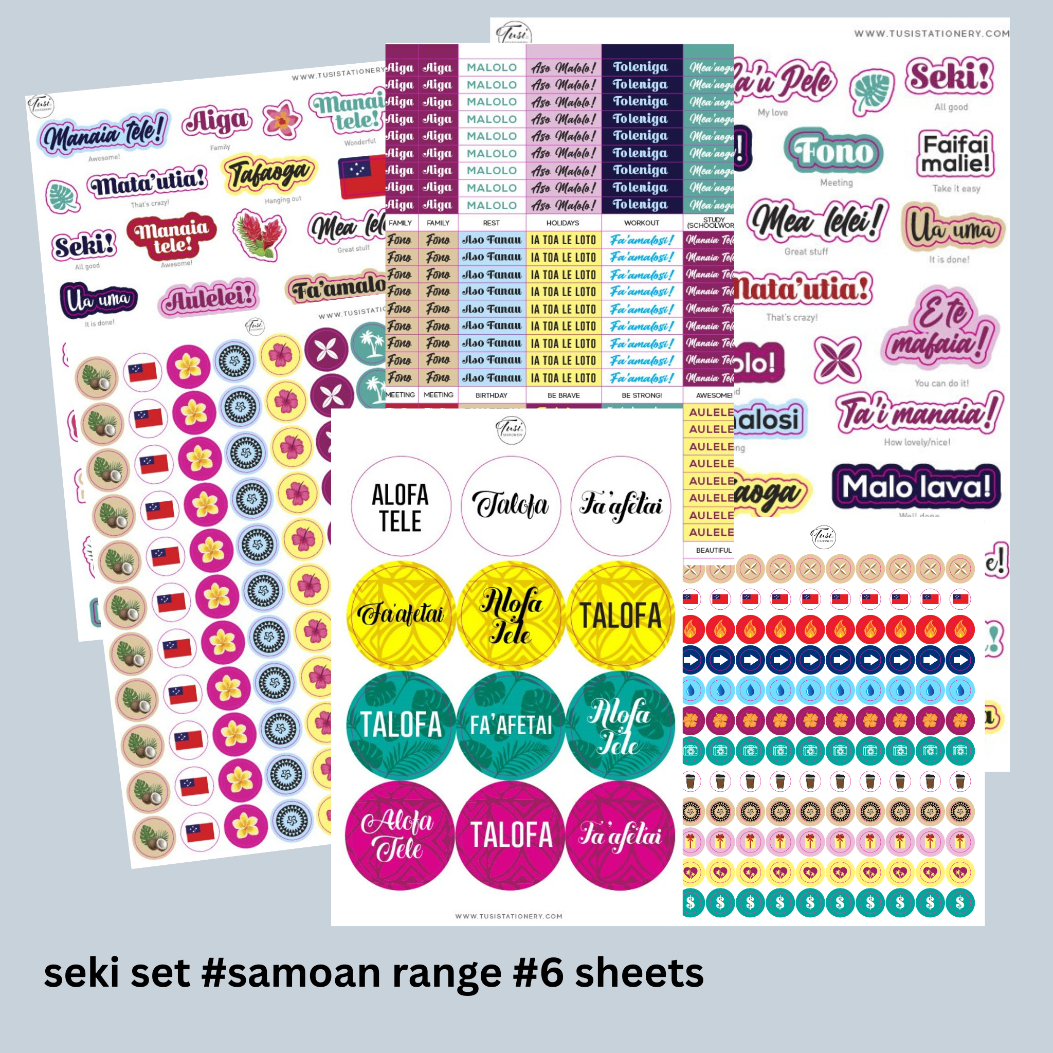 Stickers: Samoan Seki Set