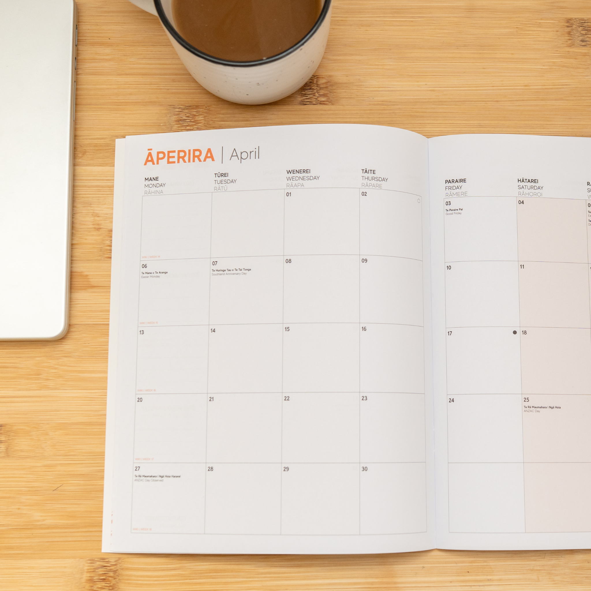 2026 Mahere ā Marama | Bilingual Monthly Planner