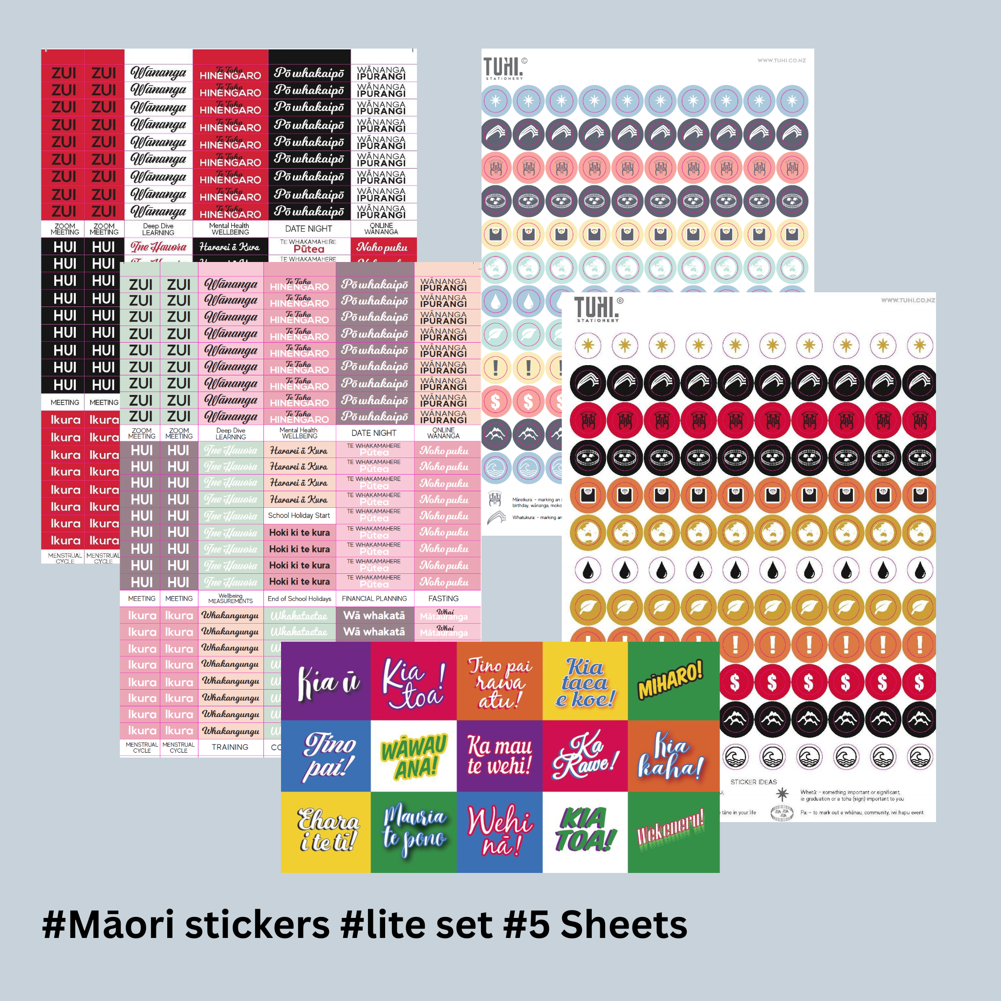 Stickers: Māori Lite Set