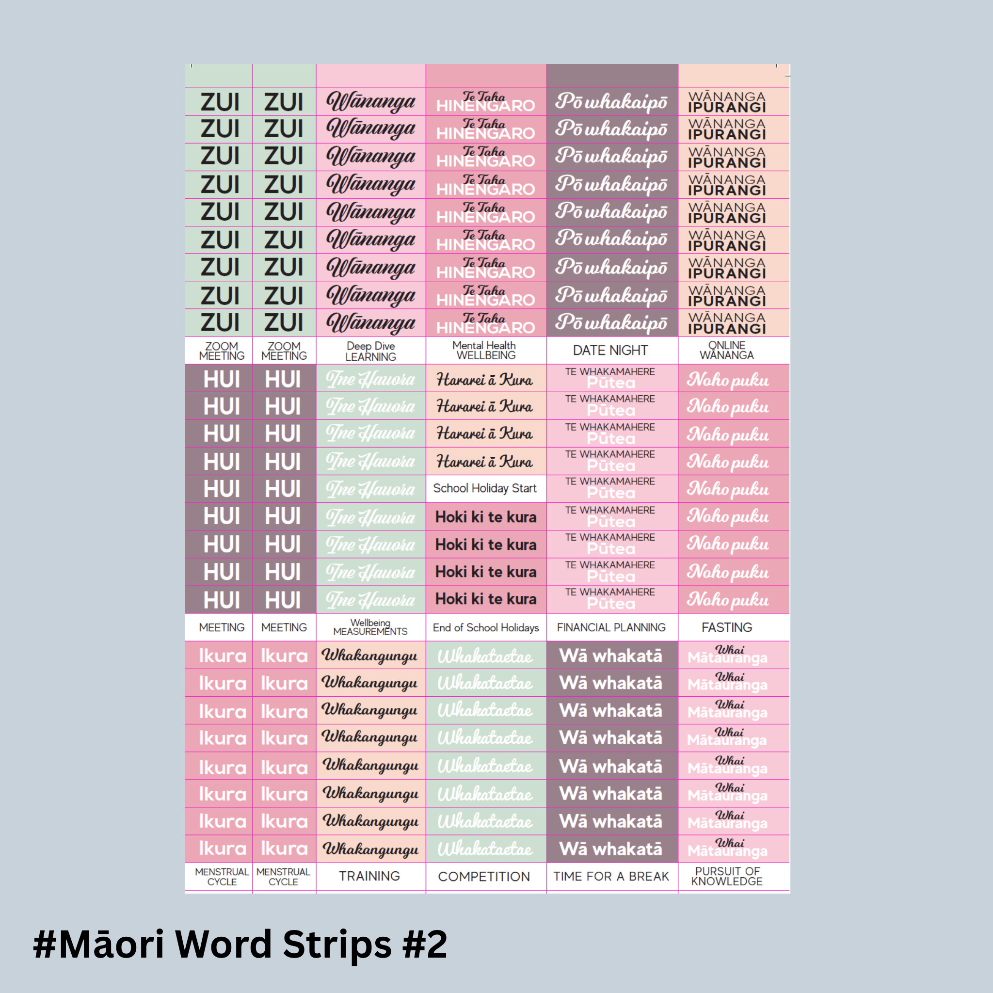 Stickers: Māori Planner Set