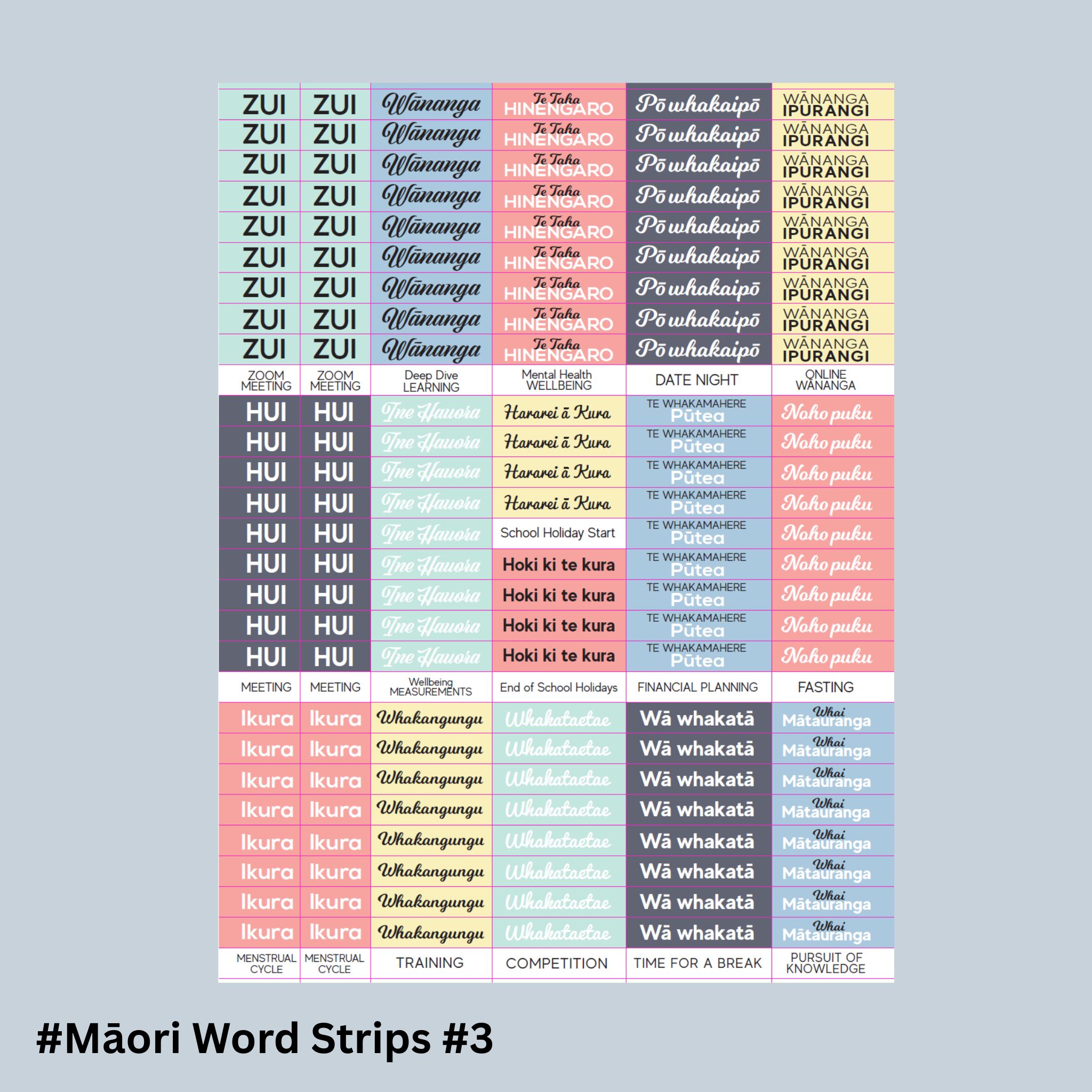 Stickers: Māori Planner Set