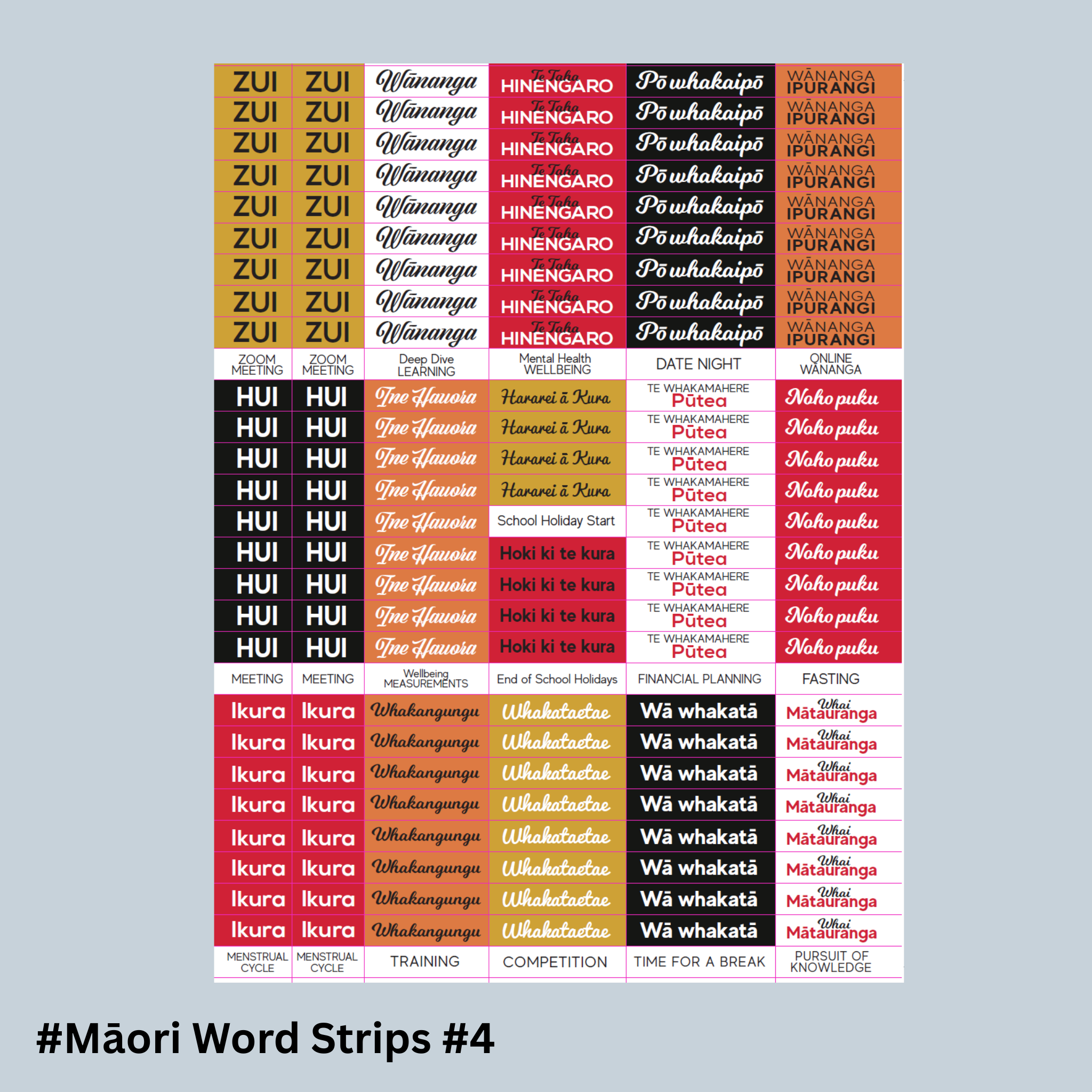 Stickers: Māori Planner Set