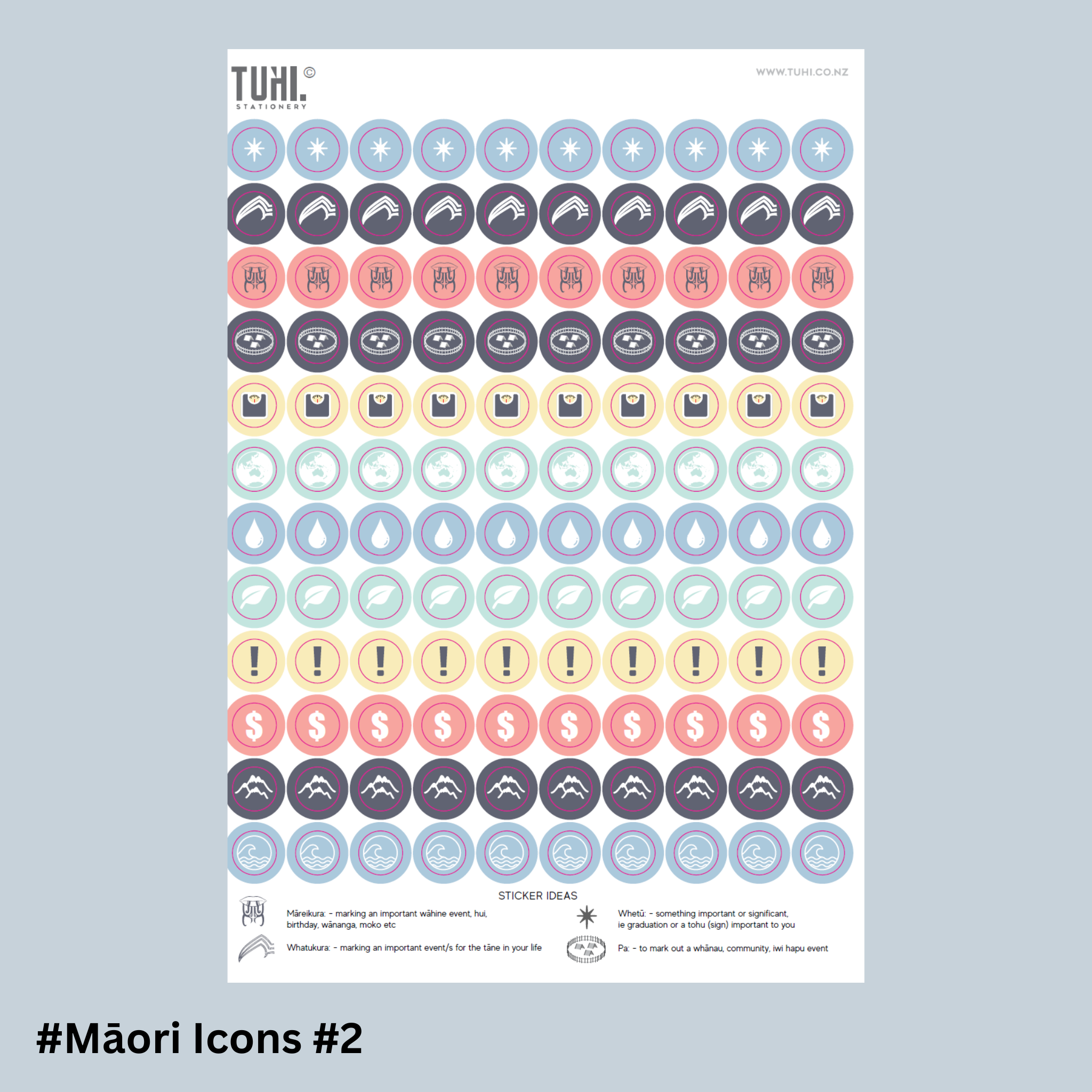 Stickers: Māori Planner Set