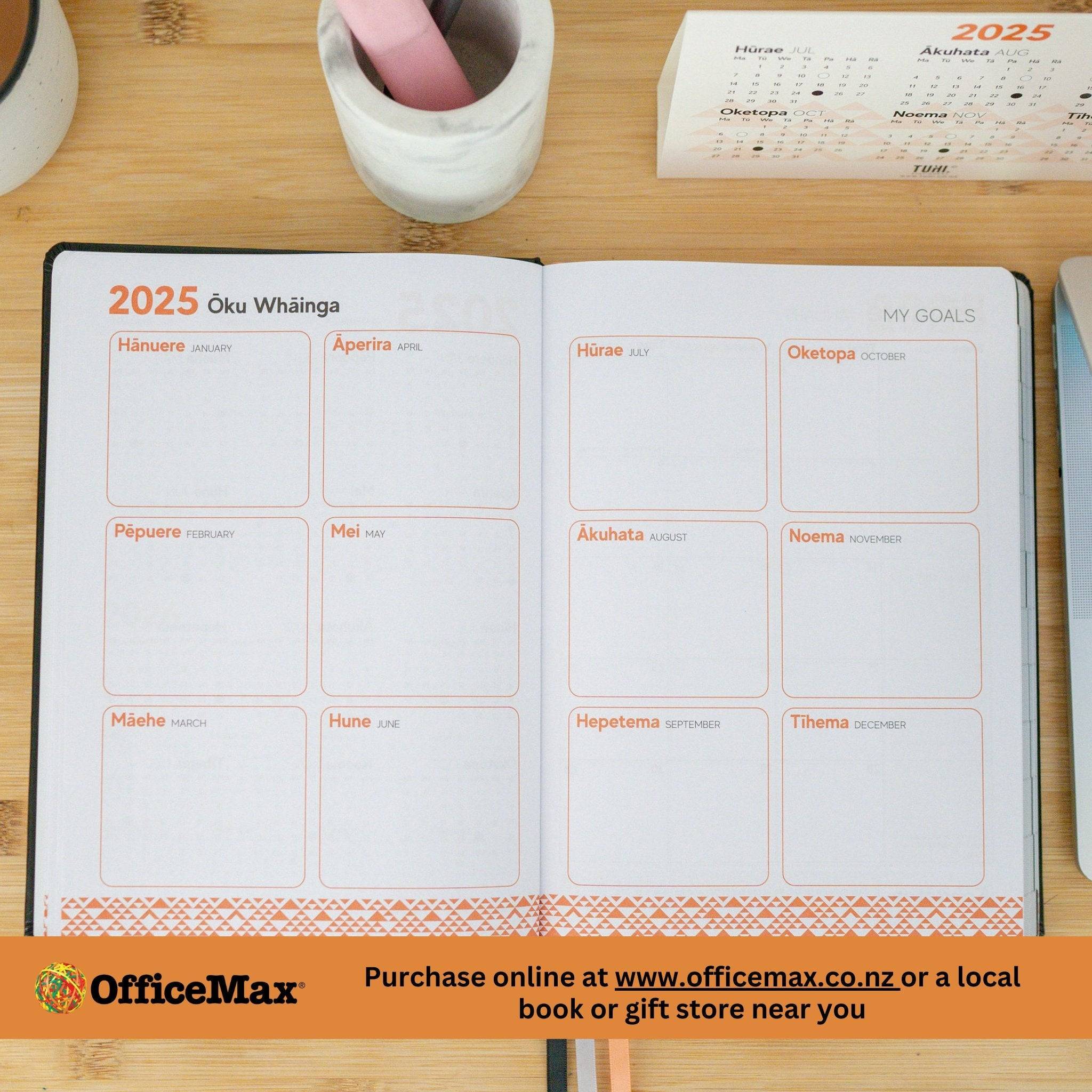 2025 Mahere ā Wiki: Weekly Planner - Premium 2 Sizes - Tuhi Stationery Ltd