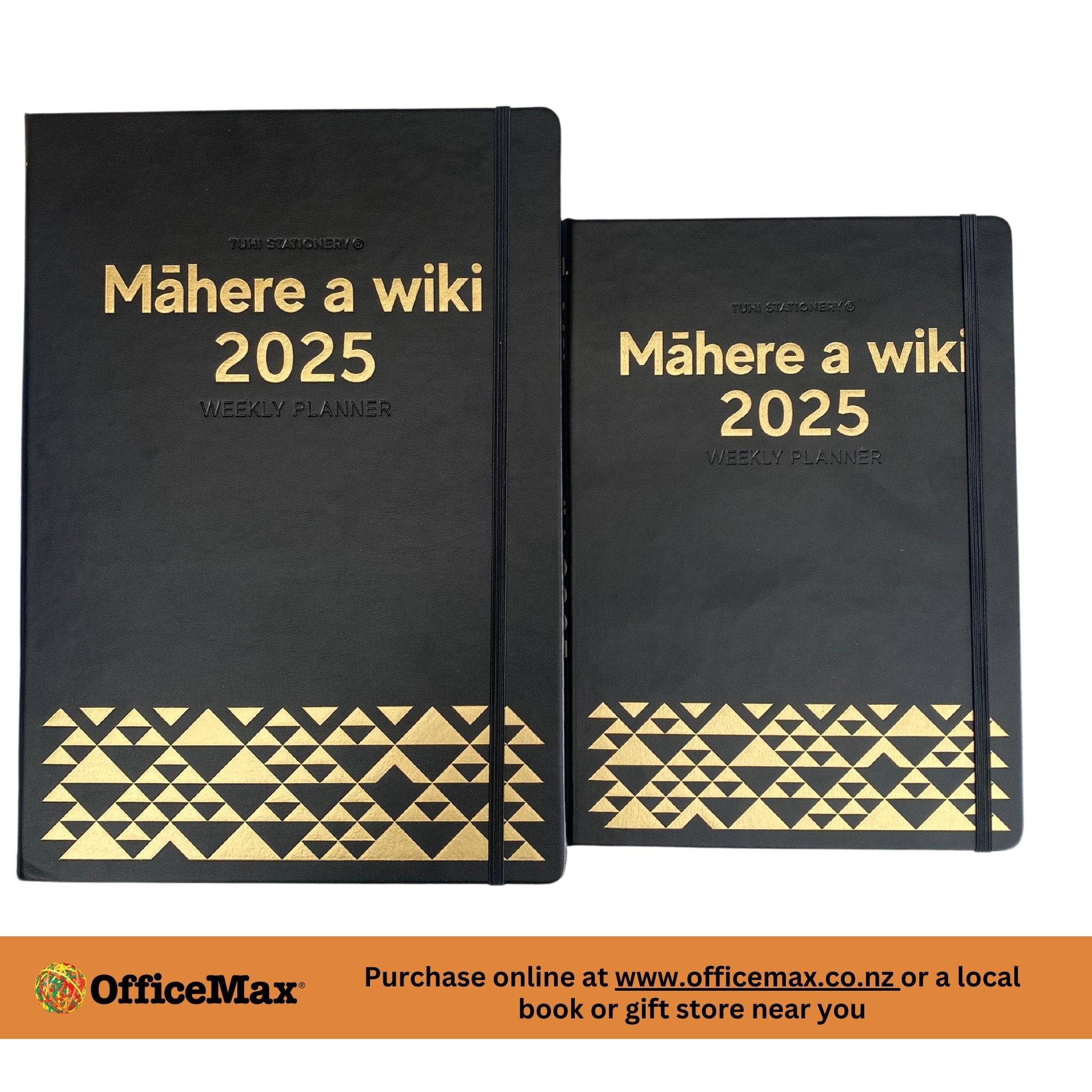 2025 Mahere ā Wiki: Weekly Planner - Premium 2 Sizes - Tuhi Stationery Ltd