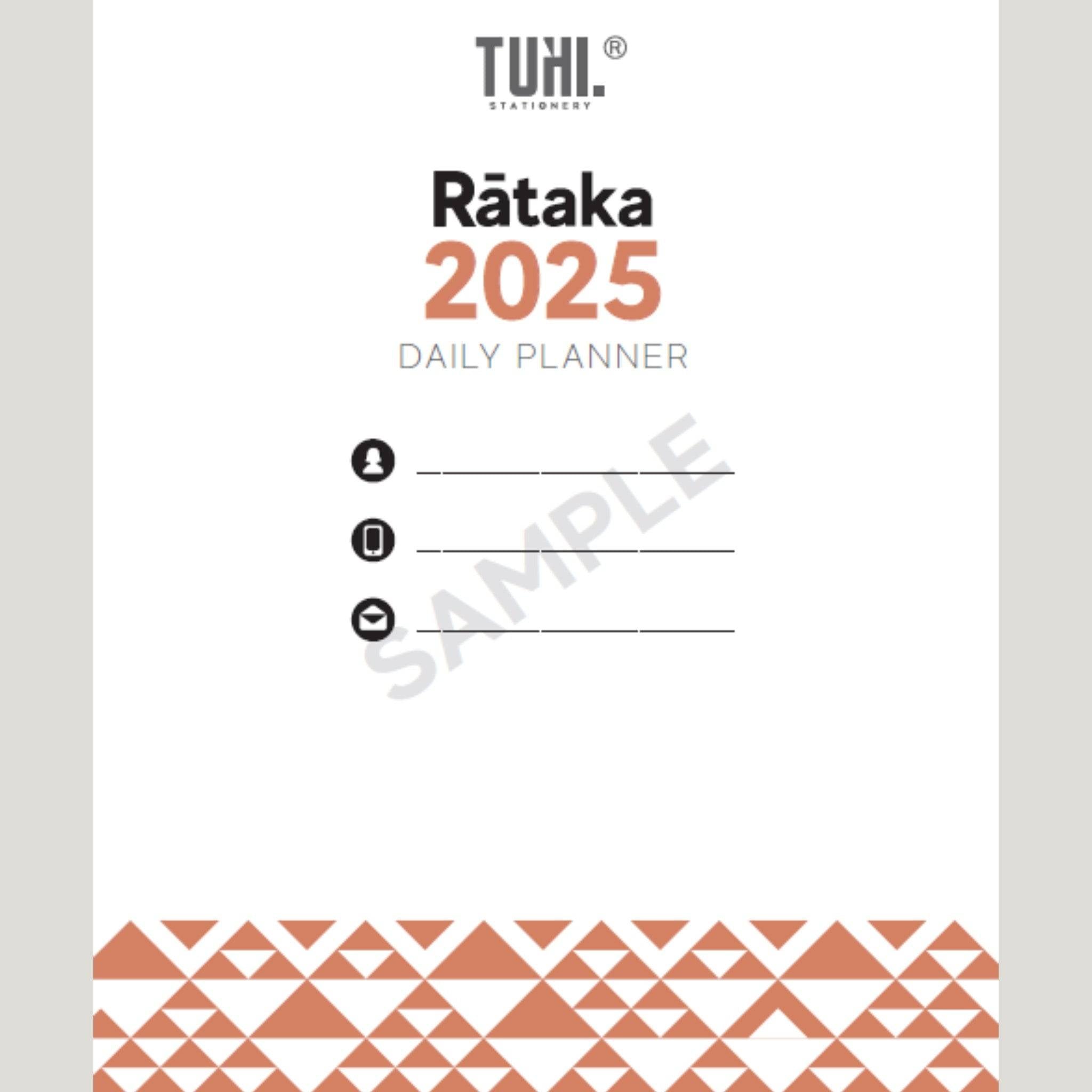 2025 Rātaka: Daily Planner - Premium A5 - Tuhi Stationery Ltd