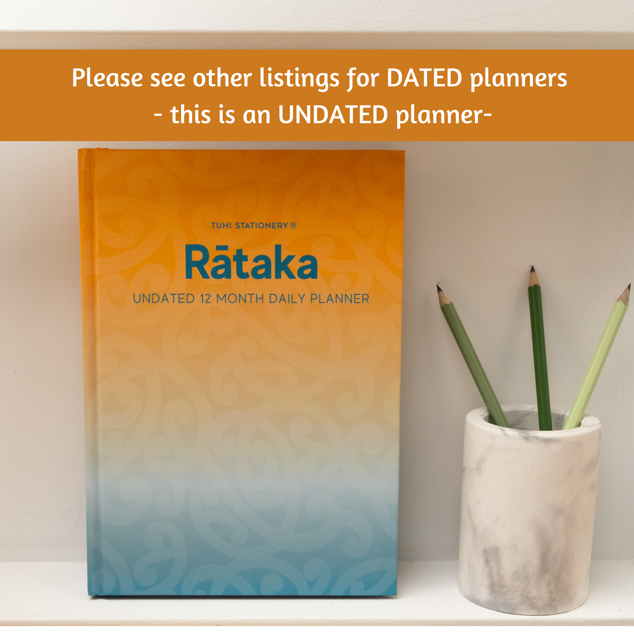 Rātaka Undated 12-Month Daily Planner (Standard)