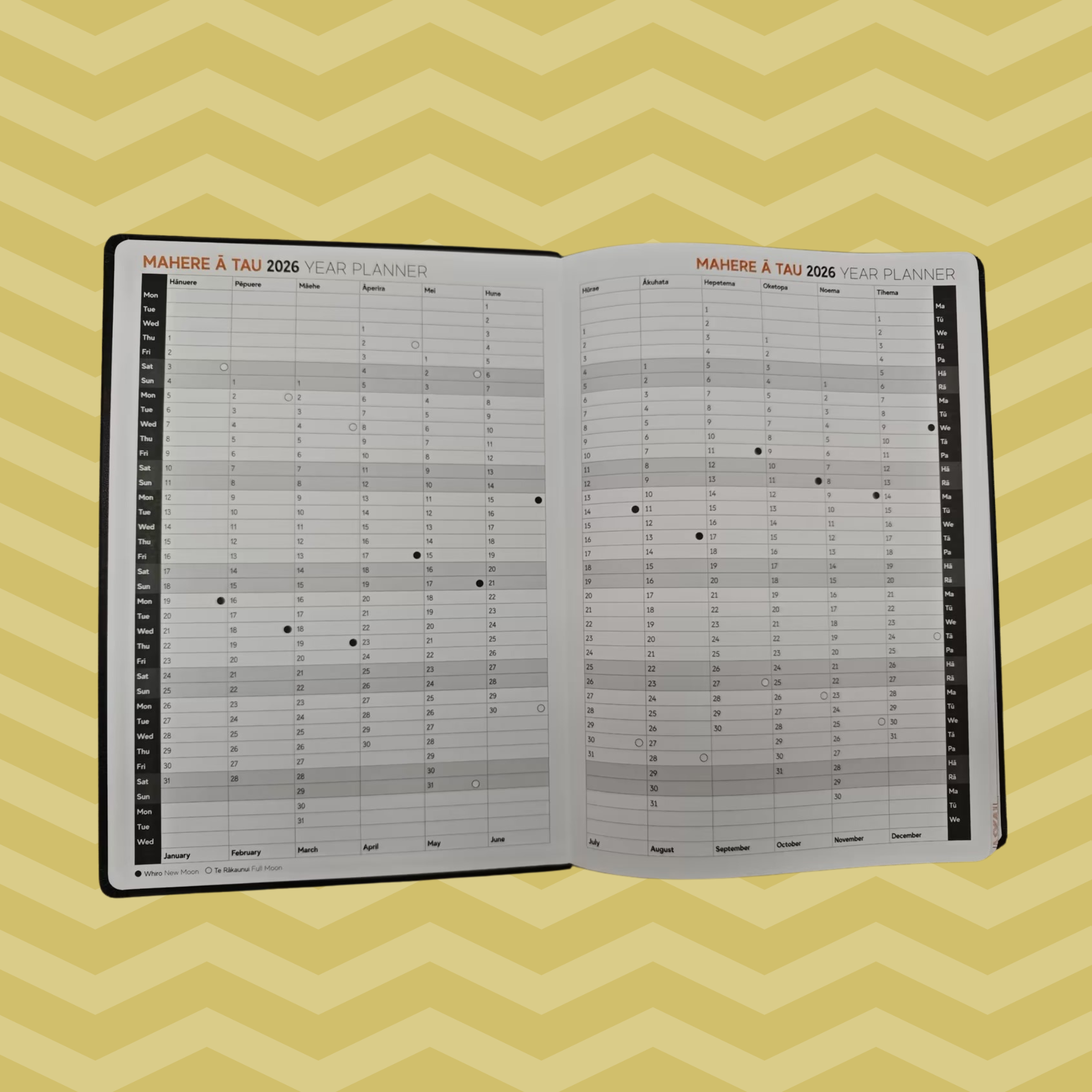 2026 Rātaka: Daily Planner- Small A5 Size