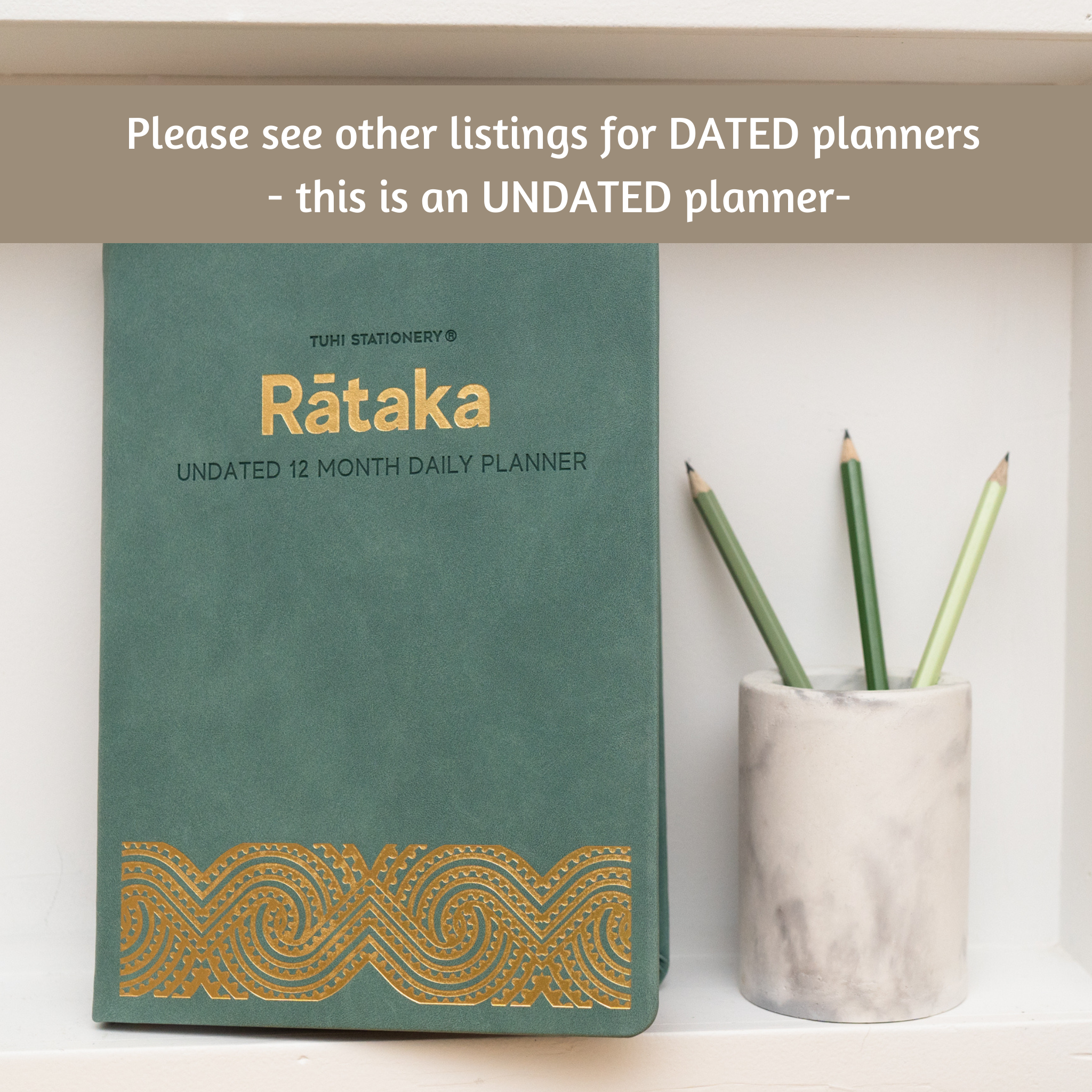 Rātaka Undated 12-Month Daily Planner (Premium)