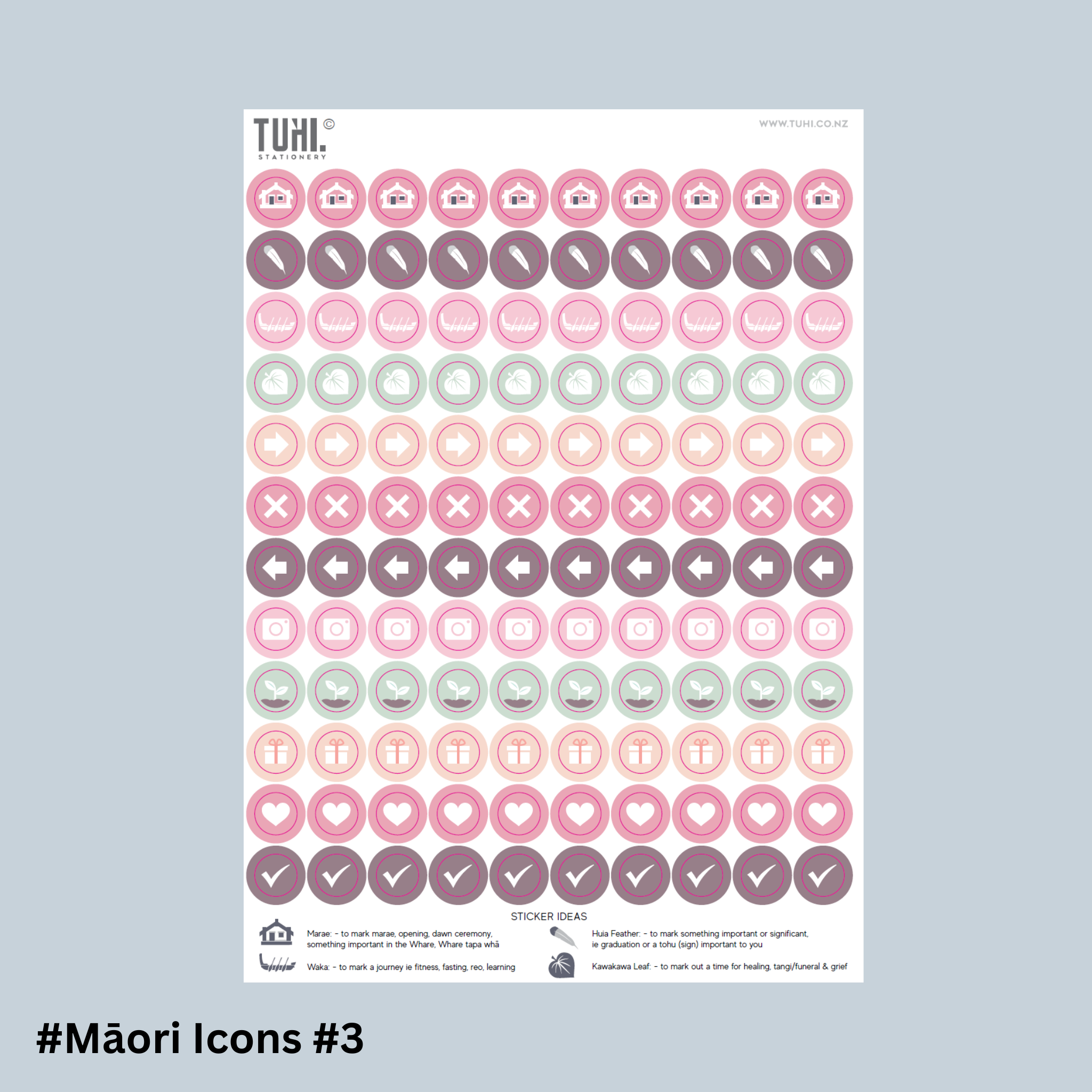 Stickers: Māori Planner Set