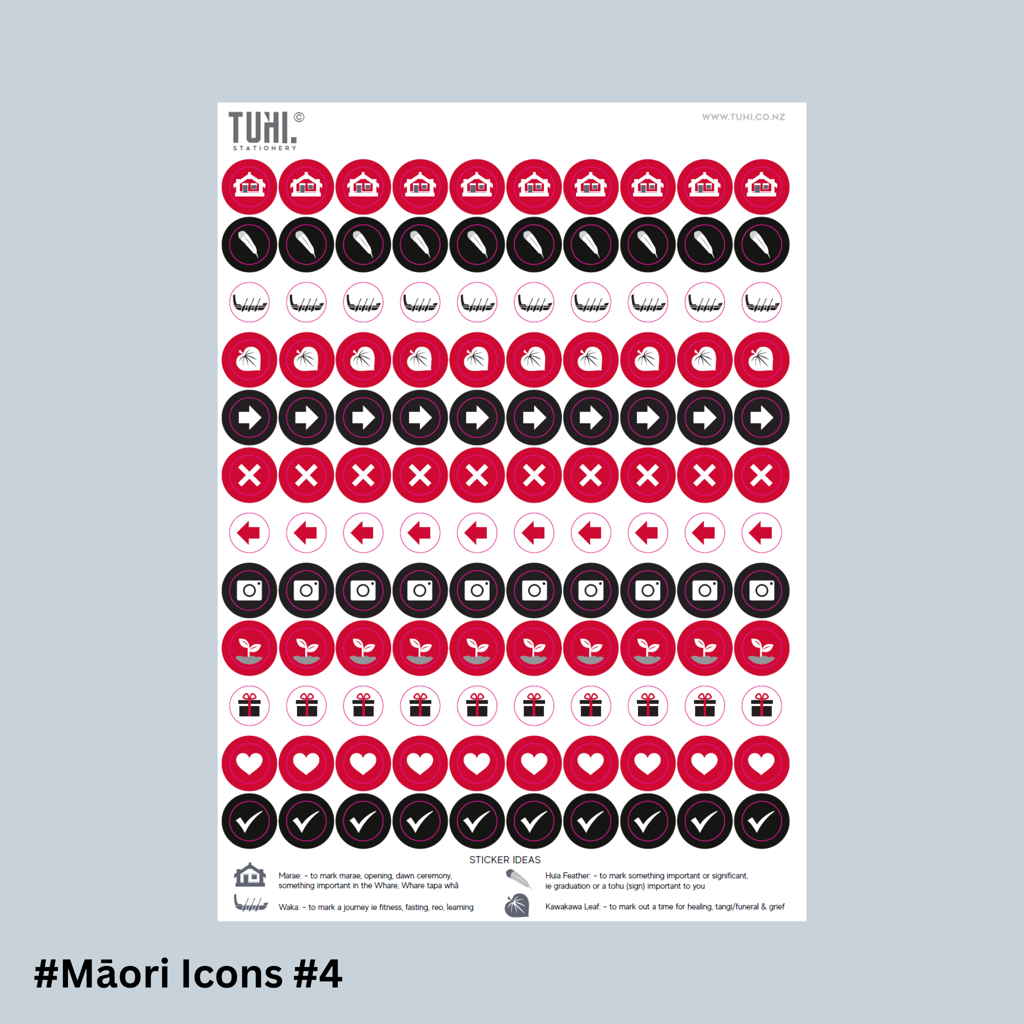 Stickers: Māori Planner Set