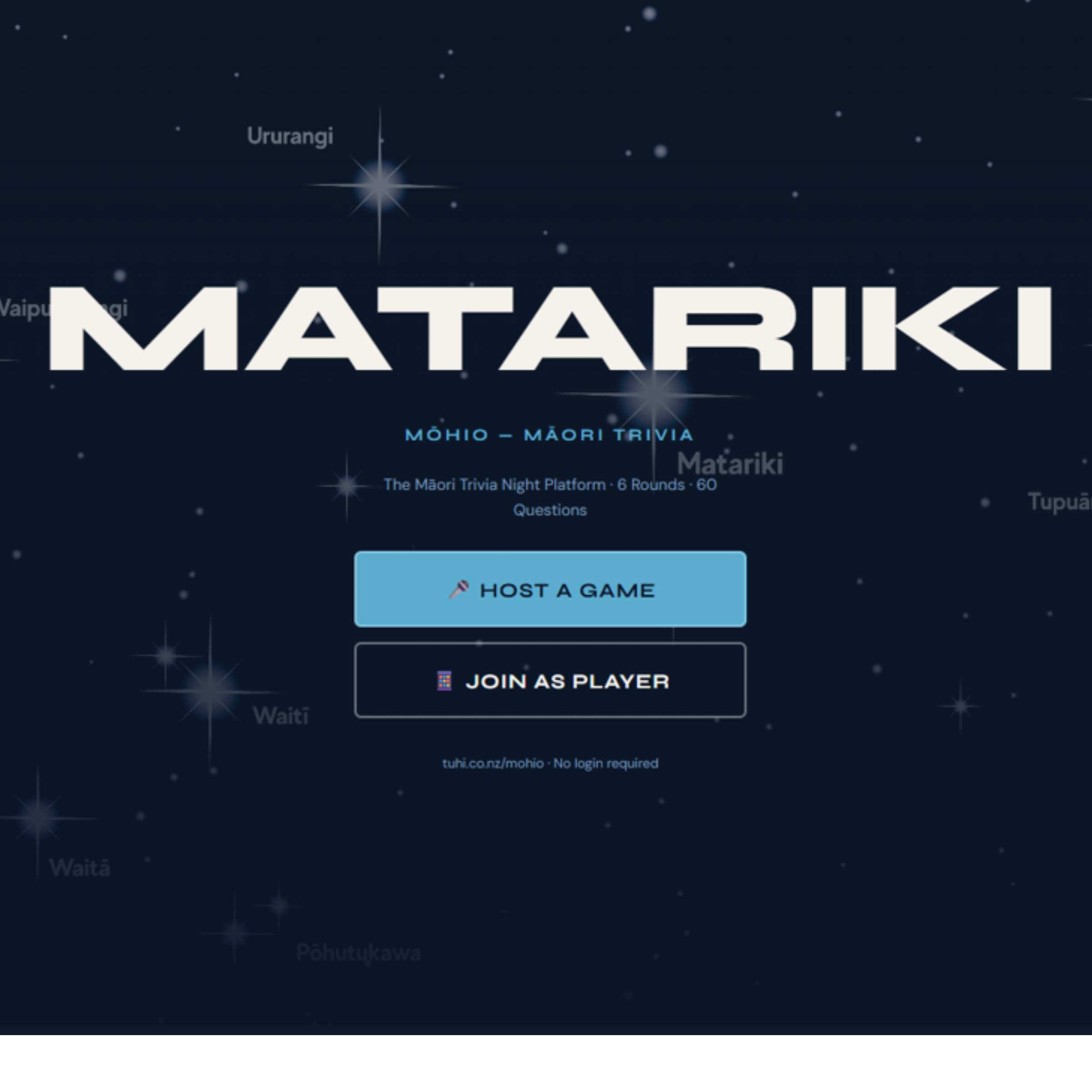 Matariki Trivia - Digital App