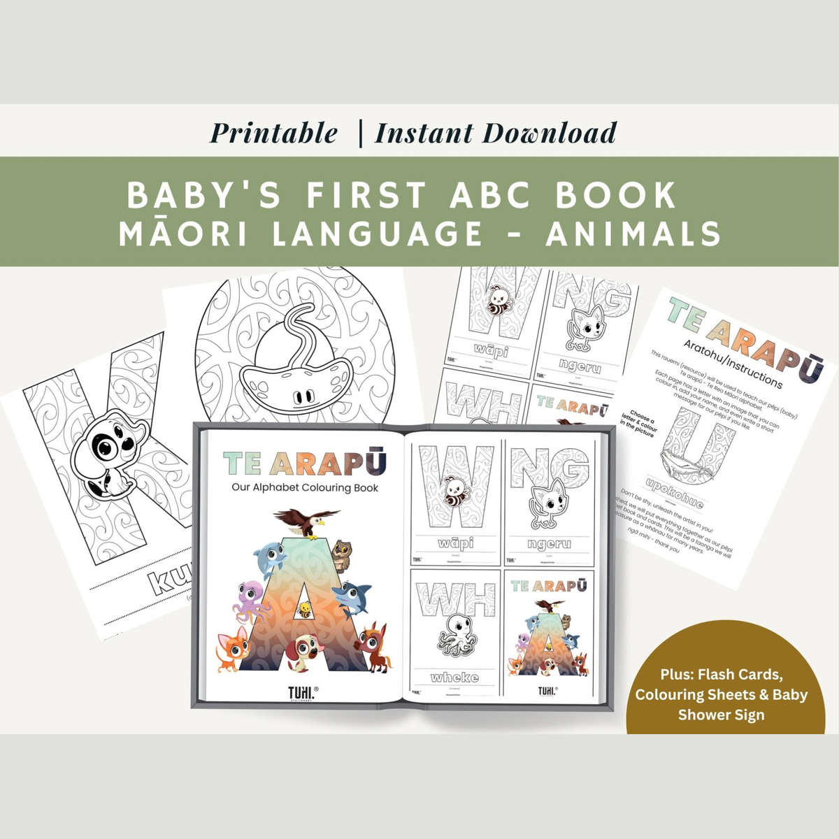 Baby's First Arapū Māori Book -FULL Set Digital Files