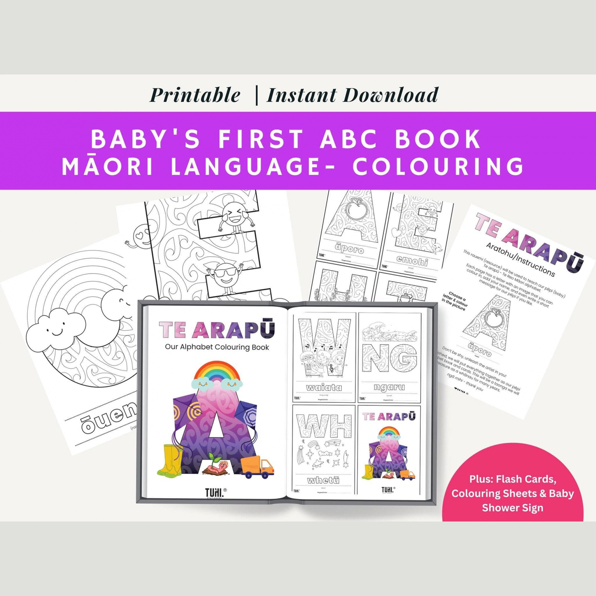 Baby's First Arapū Māori Book -FULL Set Digital Files