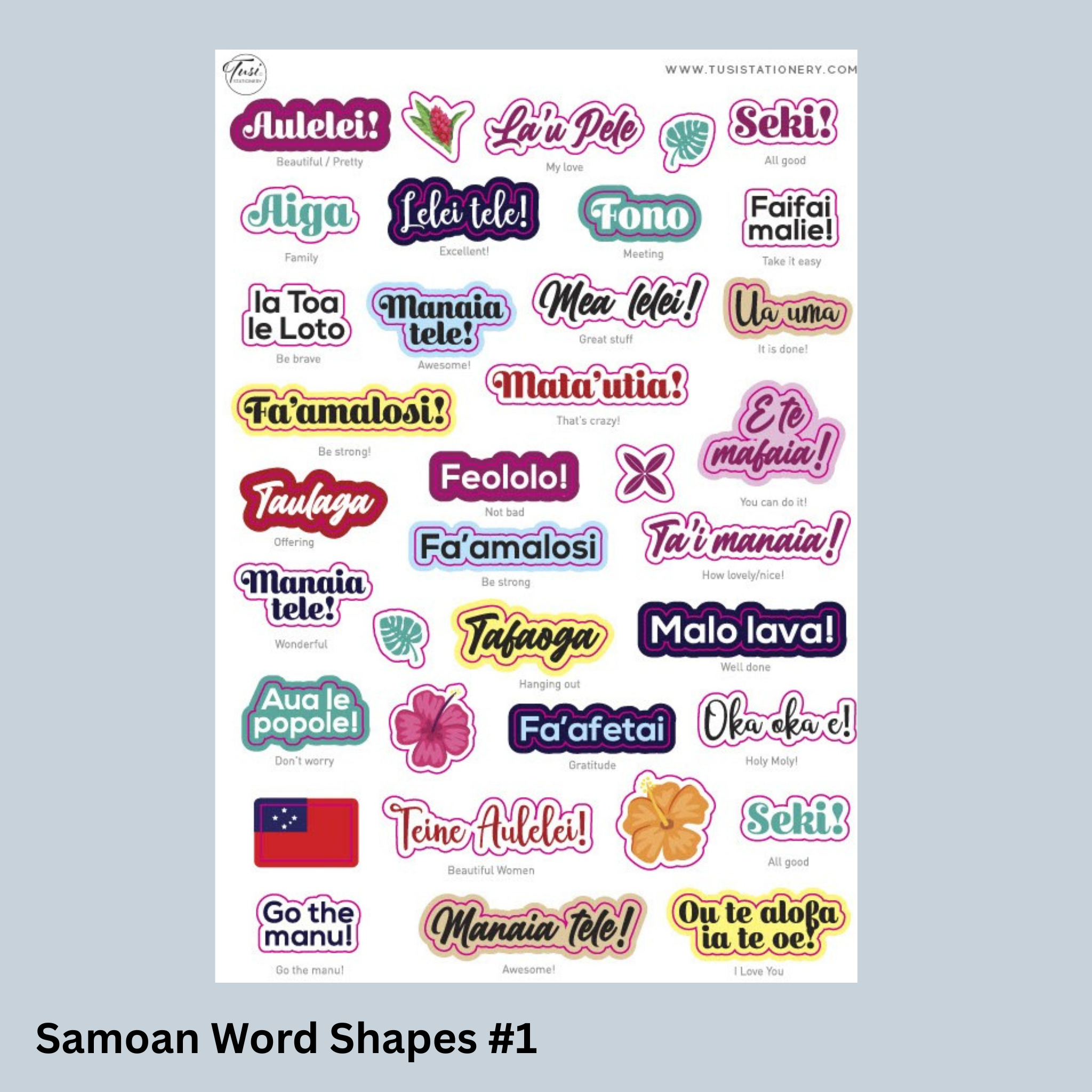 Stickers: Samoan Seki Set