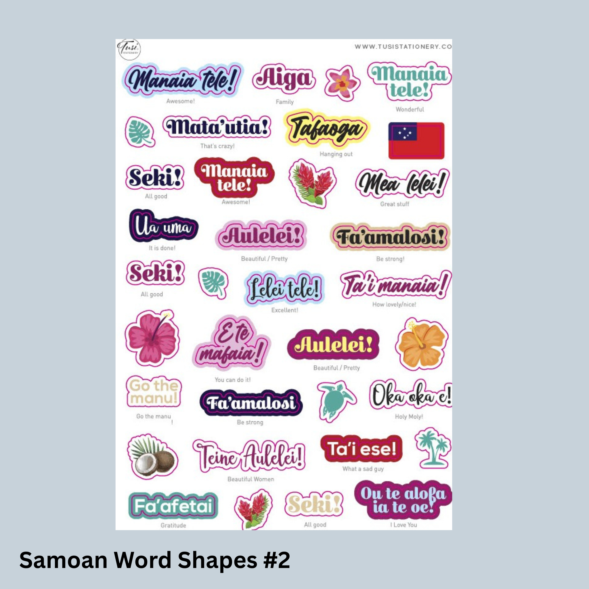 Stickers: Samoan Seki Set