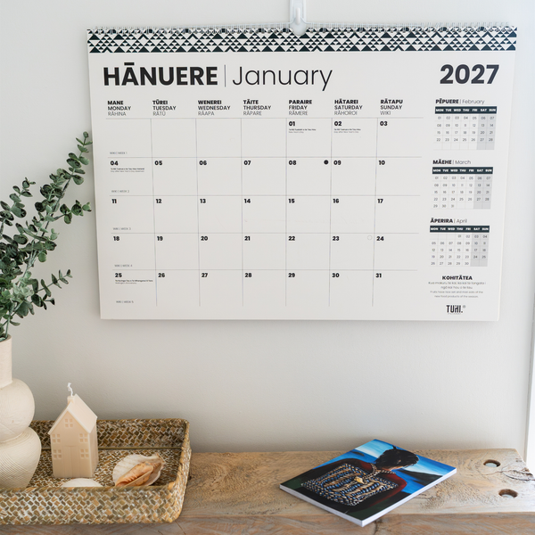 2027 Mahere ā Marama | Māori Wall Calendar