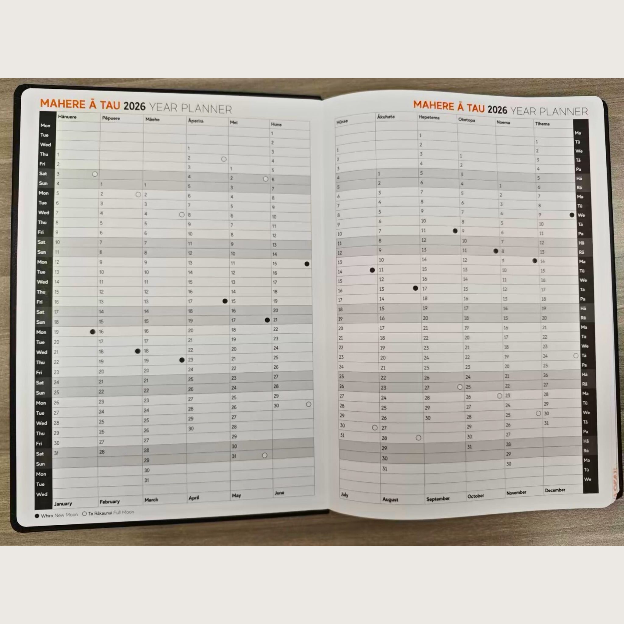 2026 Mahere ā Wiki | Weekly Planner