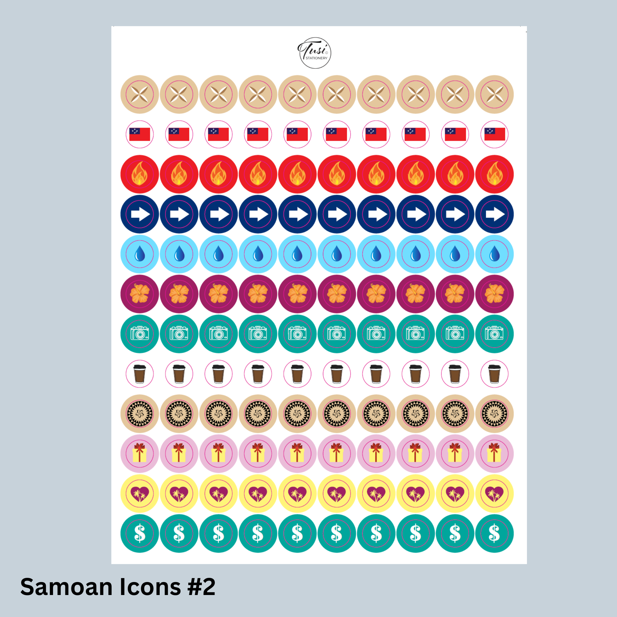 Stickers: Samoan Seki Set