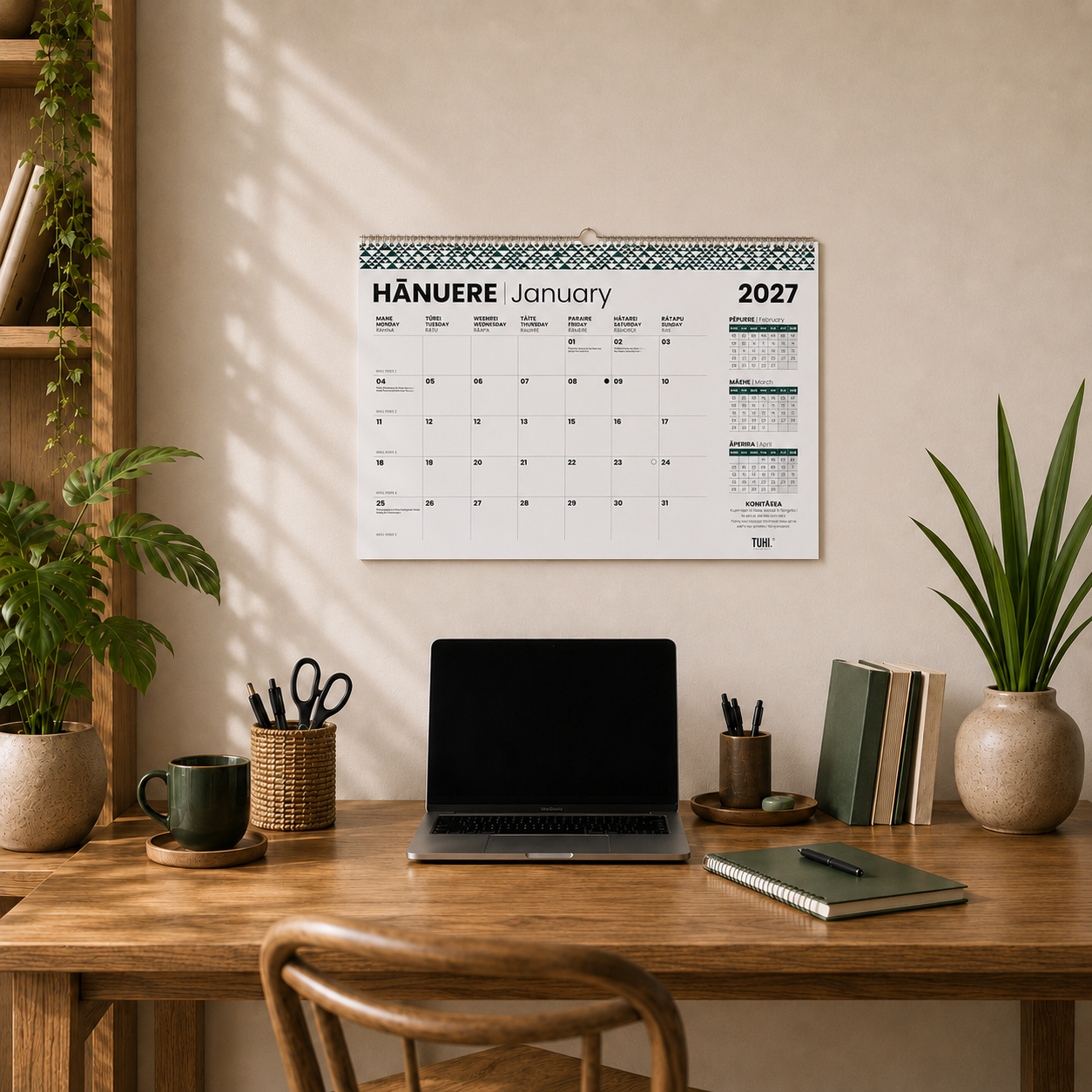 2027 Mahere ā Marama | Māori Wall Calendar