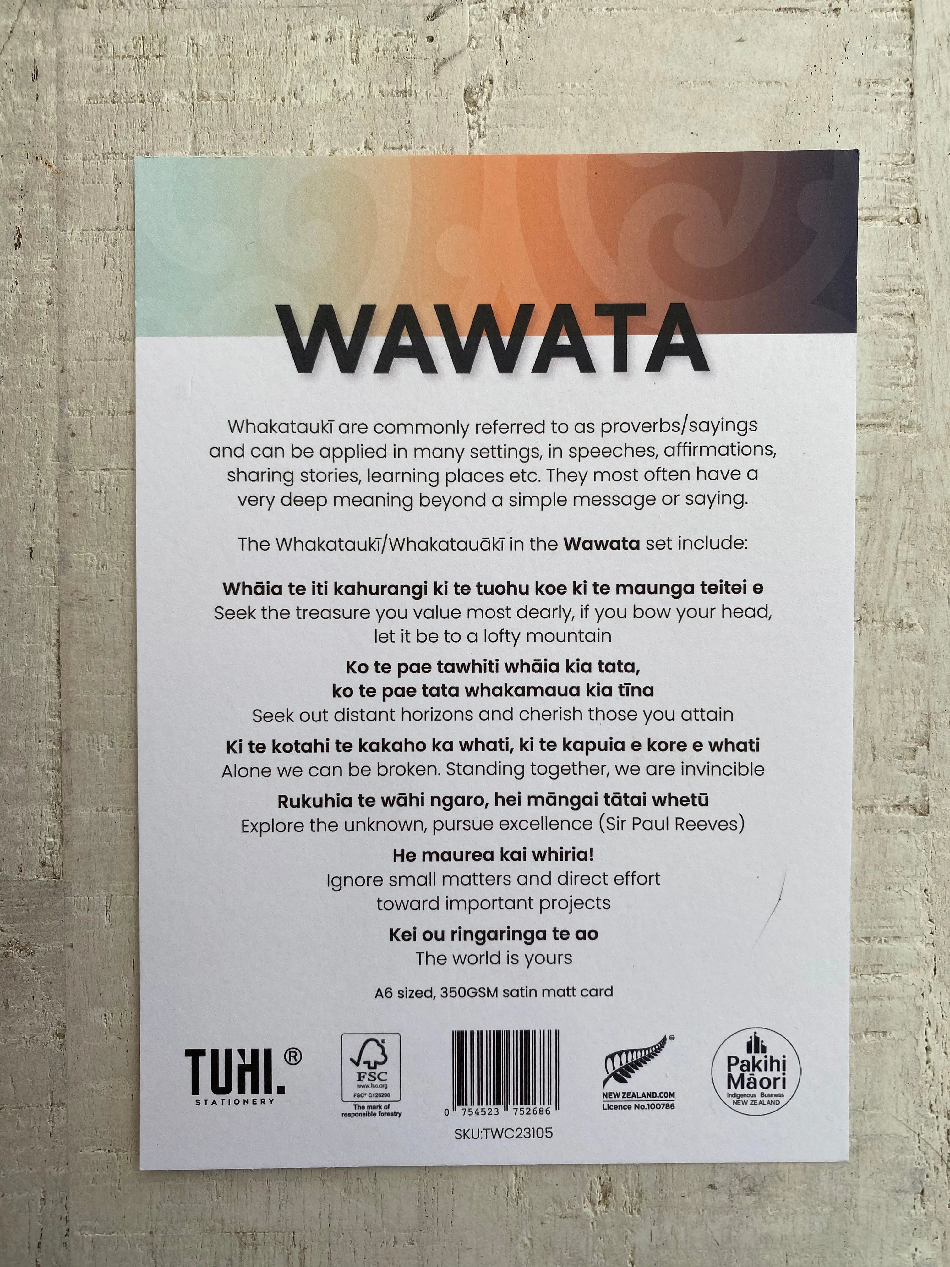 Cards: Whakataukī (1 type full set) - Tuhi Stationery Ltd