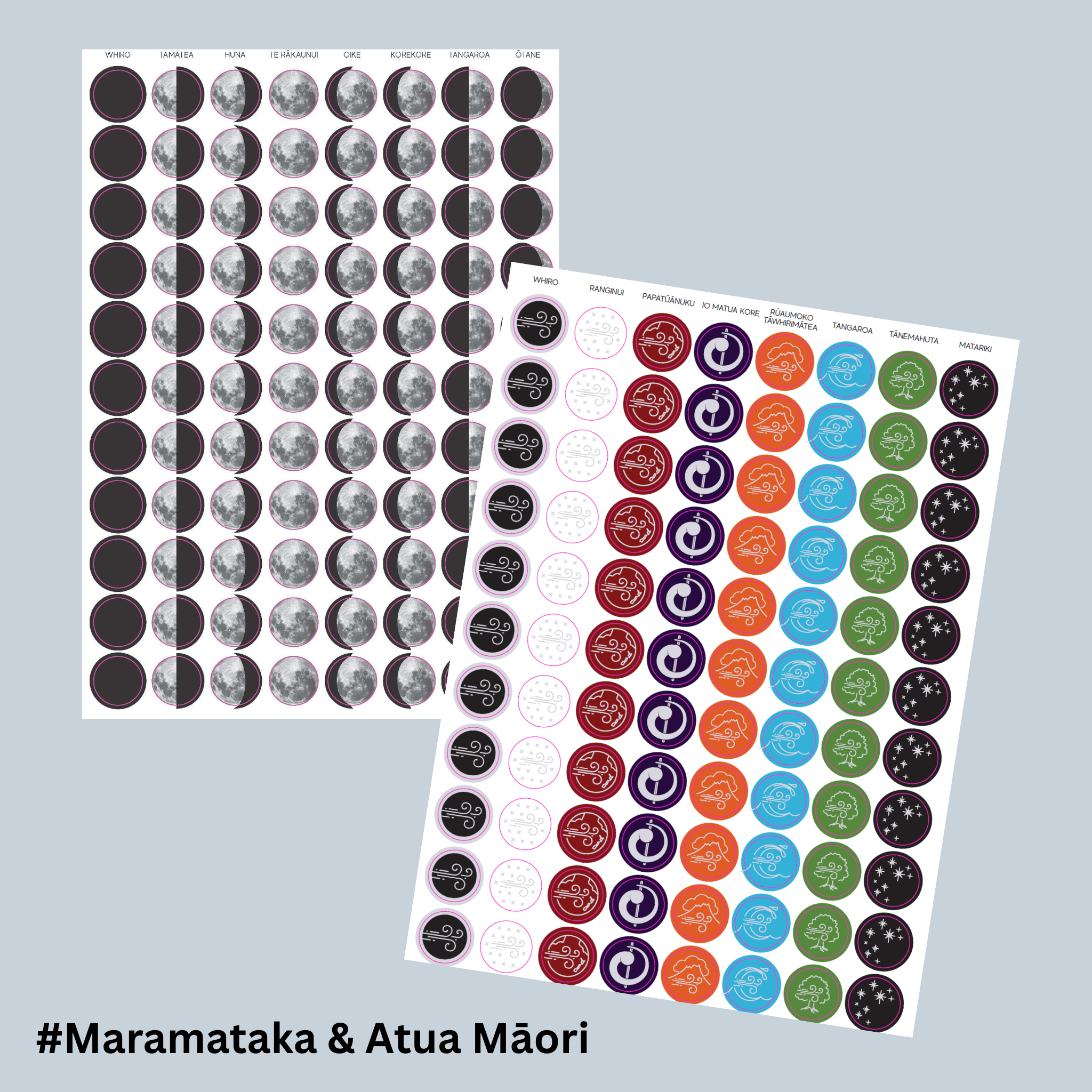 Stickers: Māori Lunar & Atua