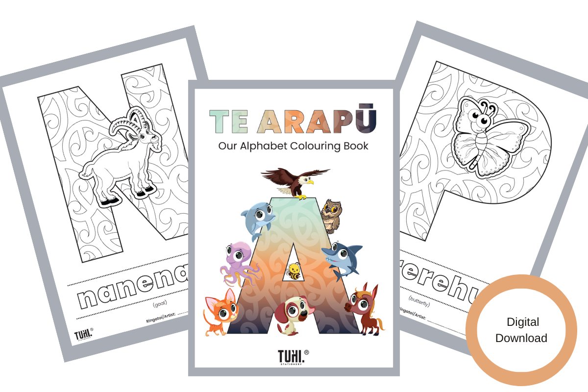 Baby's First Arapū Māori Book - Digital Activity Set (Animals Design) - Tuhi Stationery Ltd