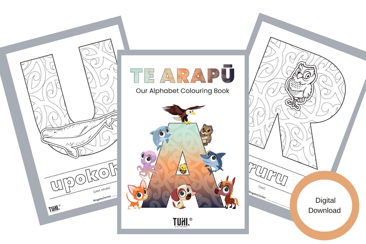 Baby's First Arapū Māori Book - Digital Activity Set (Animals Design) - Tuhi Stationery Ltd