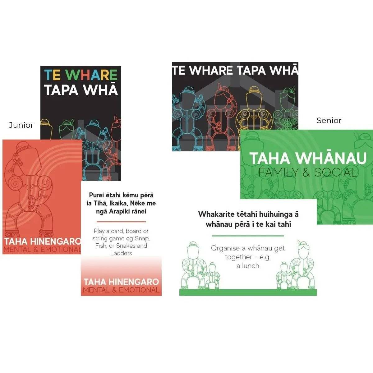 Children's Activity Card Set - Whare Tapa Whā (Bilingual) - Tuhi Stationery Ltd