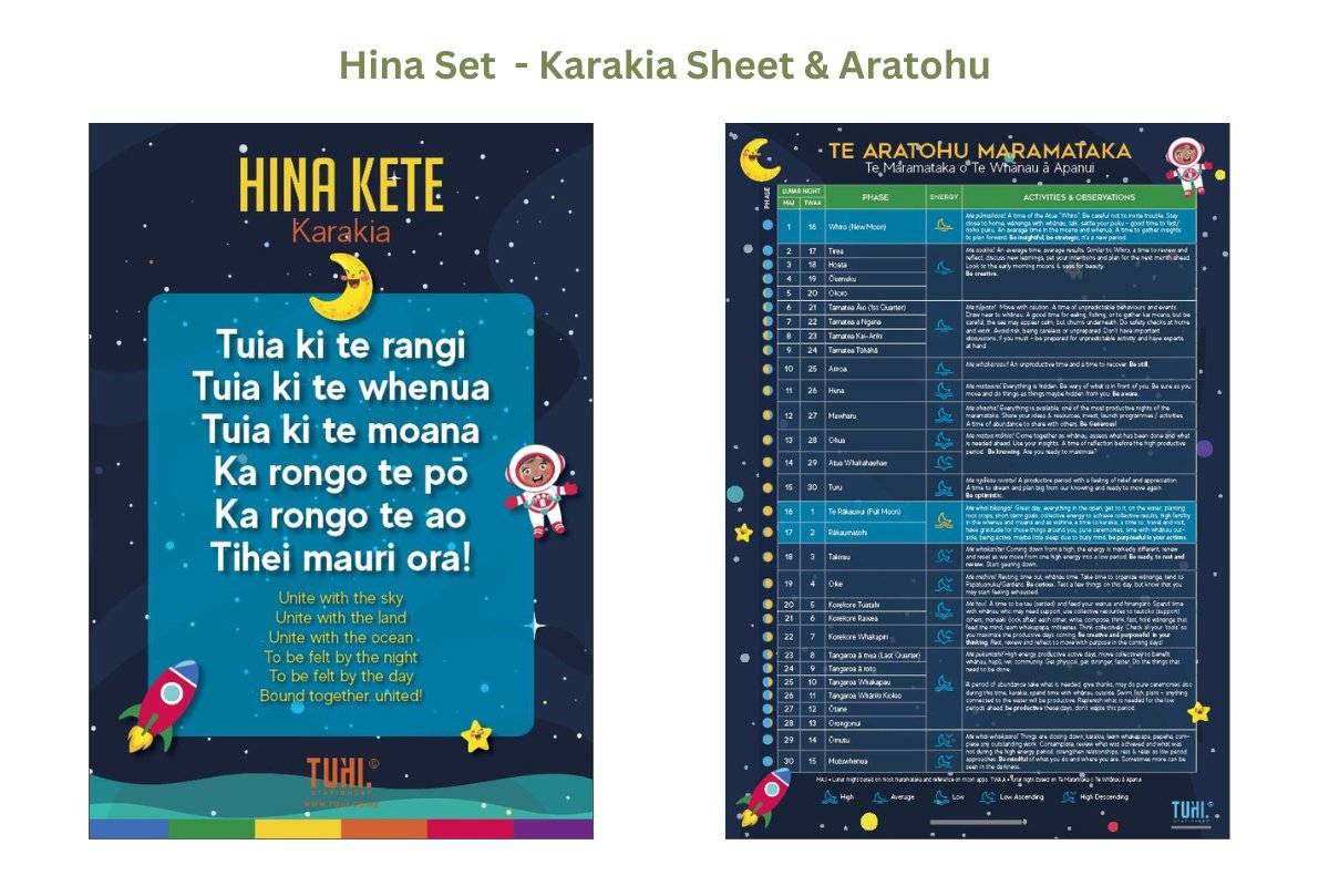 Children's Activity Set: Hina Maramataka (Senior) - Tuhi Stationery Ltd