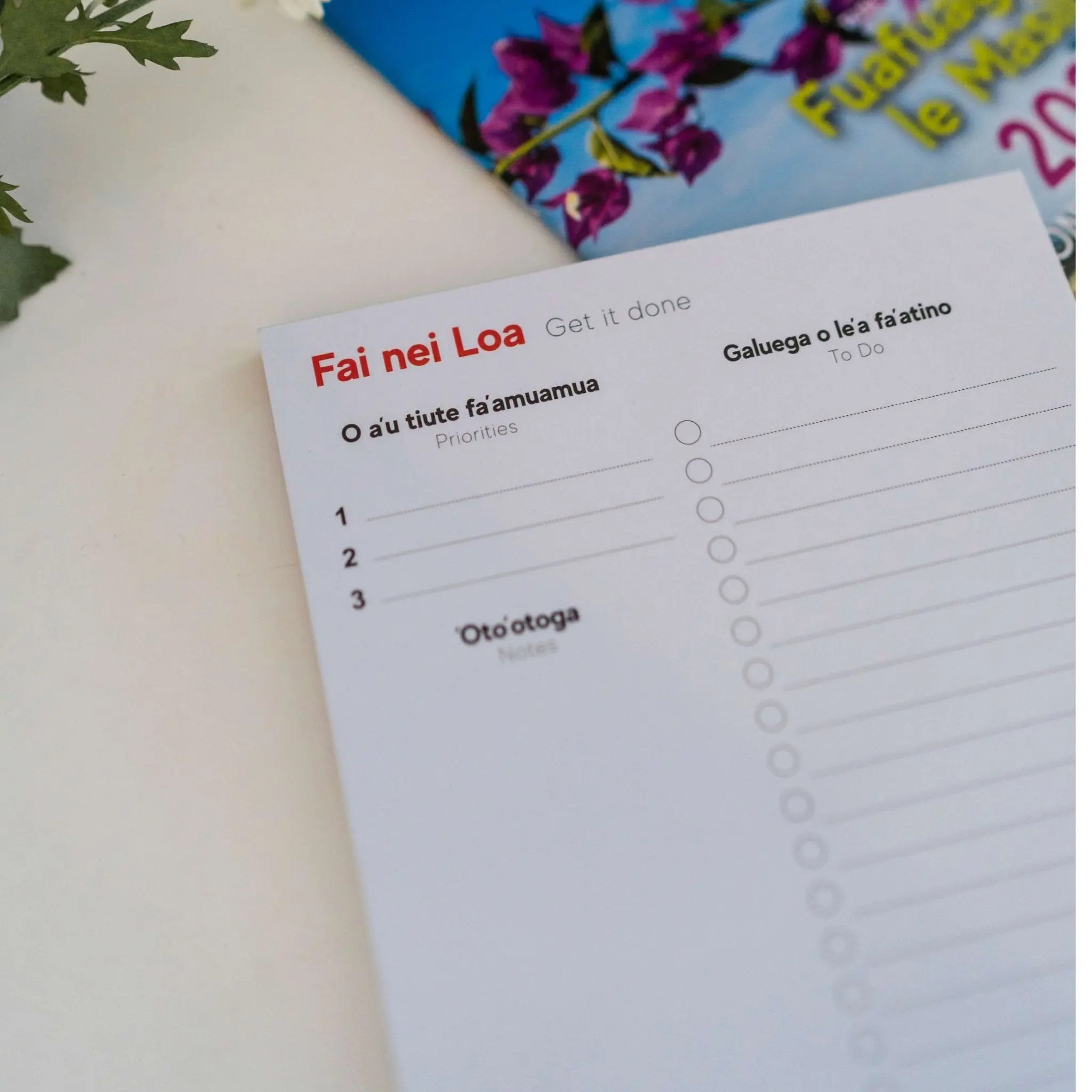 Fai nei Loa | Samoan To - Do List - Tuhi Stationery Ltd