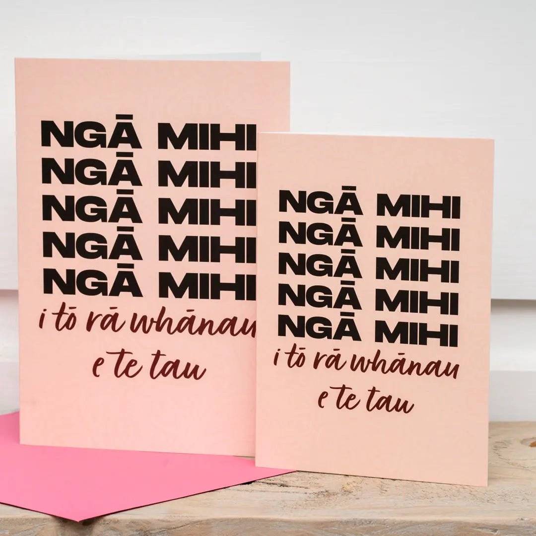 Māori Greeting Cards (5 Pack Large Size) - Tuhi Stationery Ltd