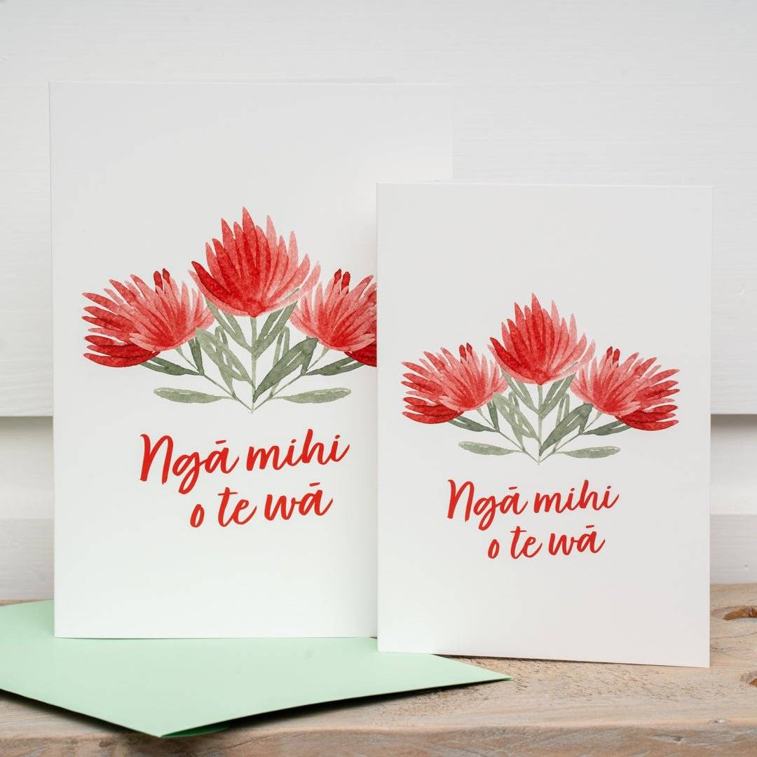 Māori Greeting Cards (5 Pack Large Size) - Tuhi Stationery Ltd