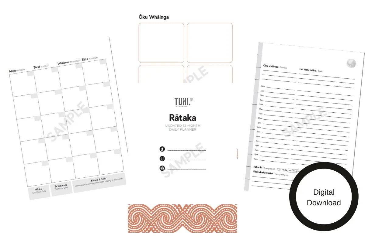 Rātaka Undated 3 - Month (Standard) - Tuhi Stationery Ltd