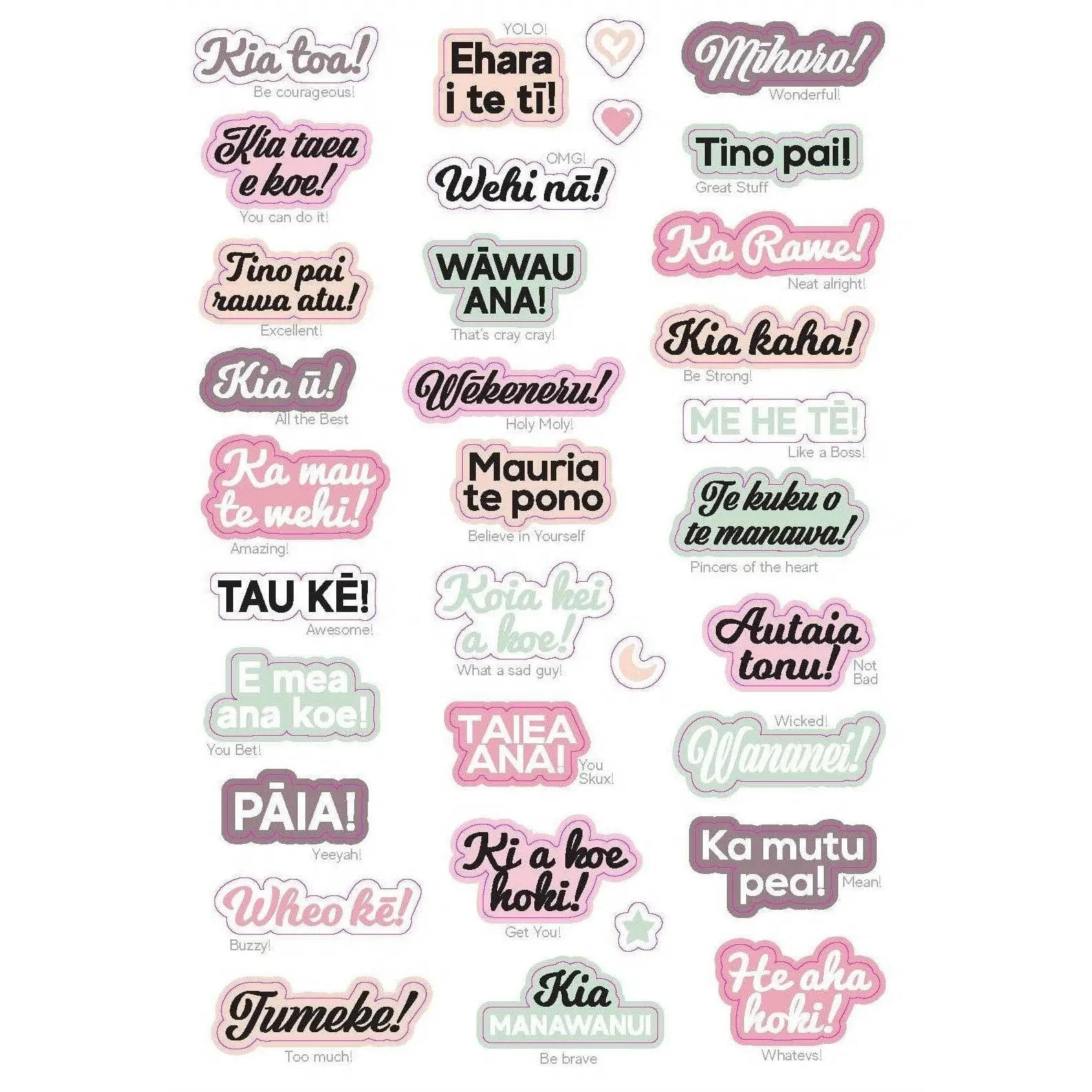 Stickers: Māori Planner Set - Tuhi Stationery Ltd