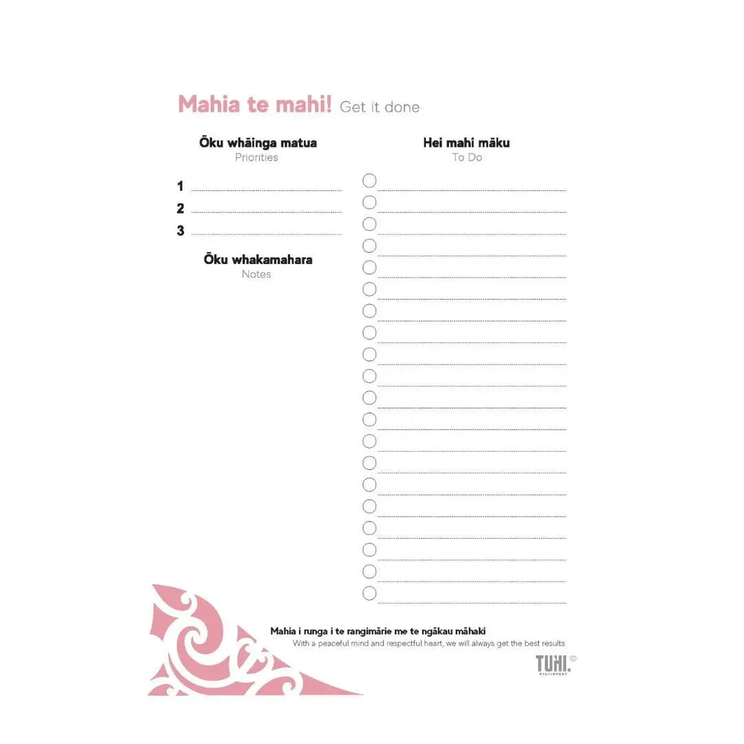 To Do Lists (Māori) - Tuhi Stationery Ltd