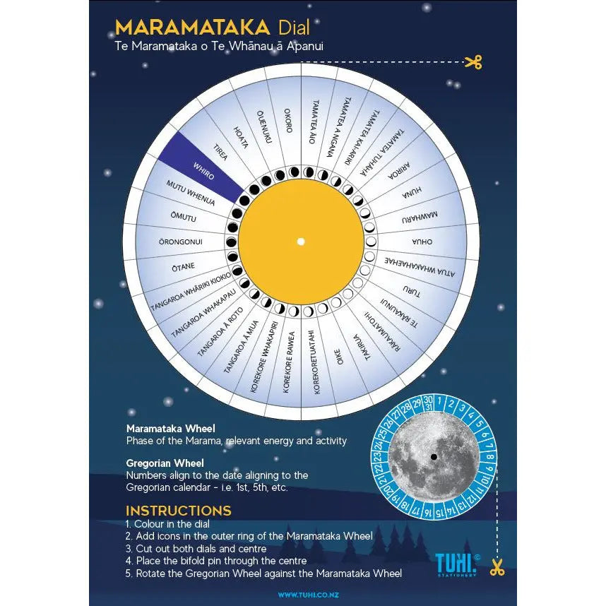 Maramataka: Printed Dial - Tuhi Stationery Ltd